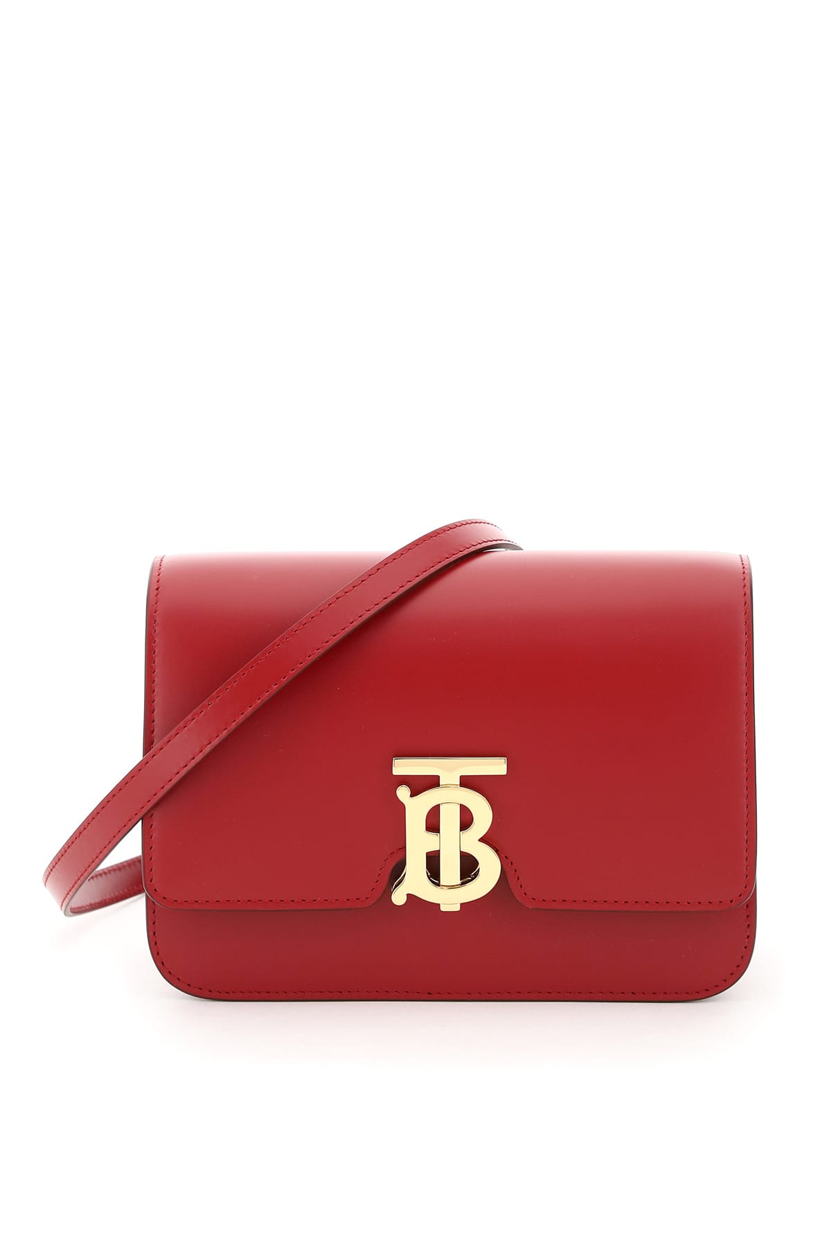 Burberry Crossbody Tb Small Bag In Dark Carmine (red)