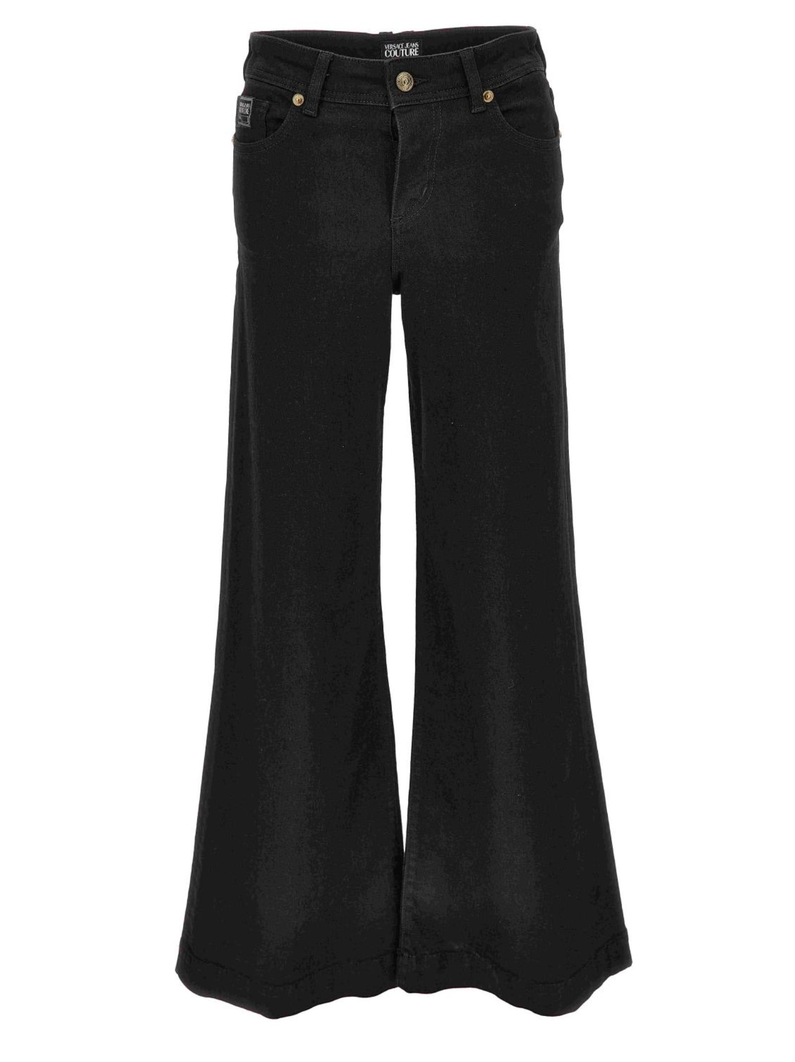 Shop Versace Jeans Couture 5 Pocket Pants In Black