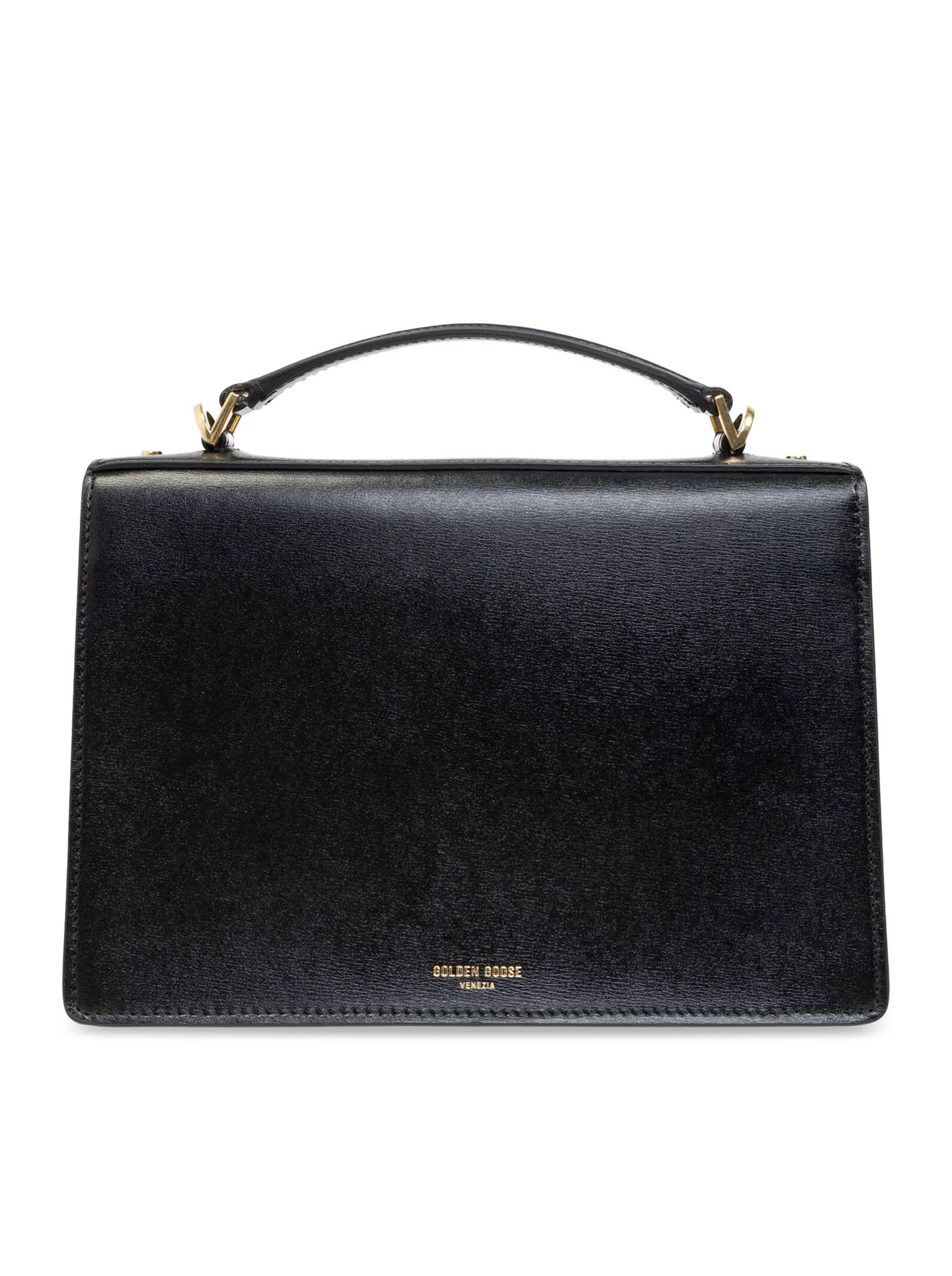 Shop Golden Goose Venezia Handbag In Black