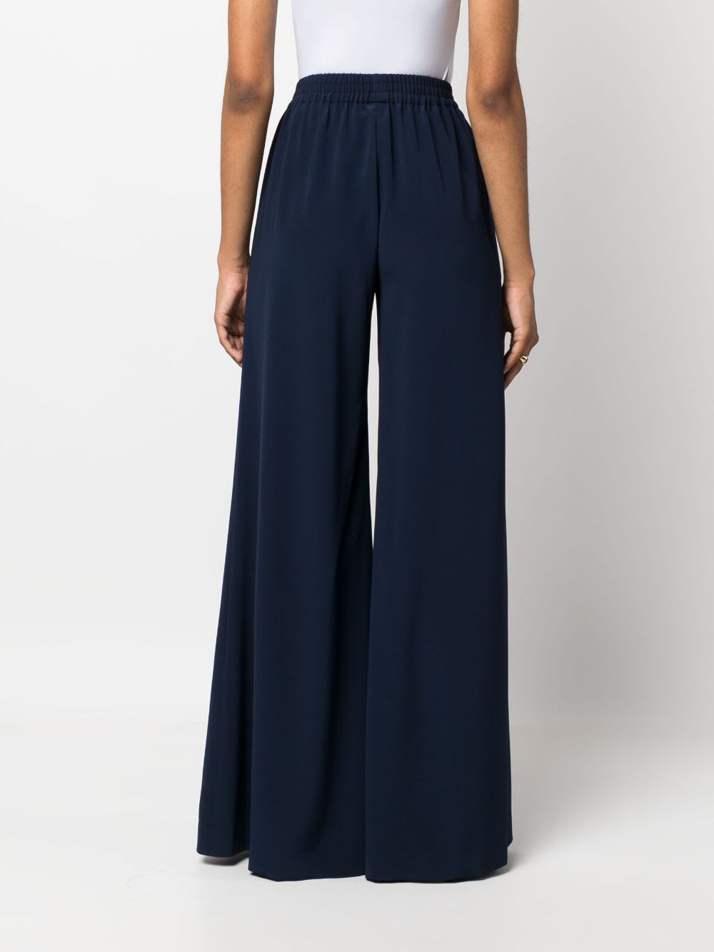 Gianluca Capannolo Satin Wide Leg Trousers In Black