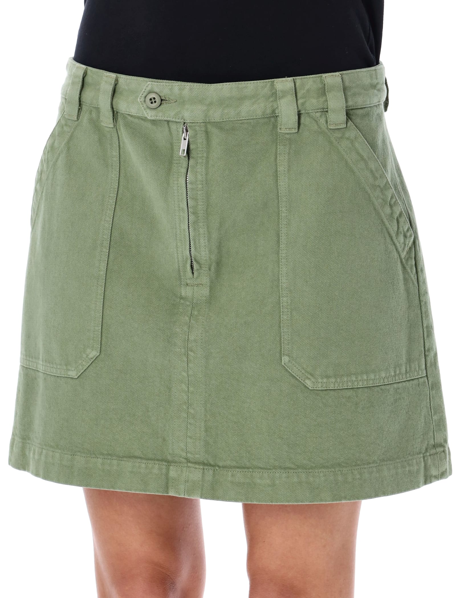 Shop Apc Sarah Mini Skirt In Military