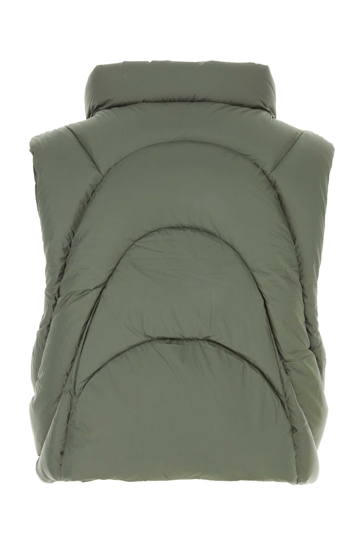 Entire Studios Army Green Polyester Sleeveless Down Jacket In Moss
