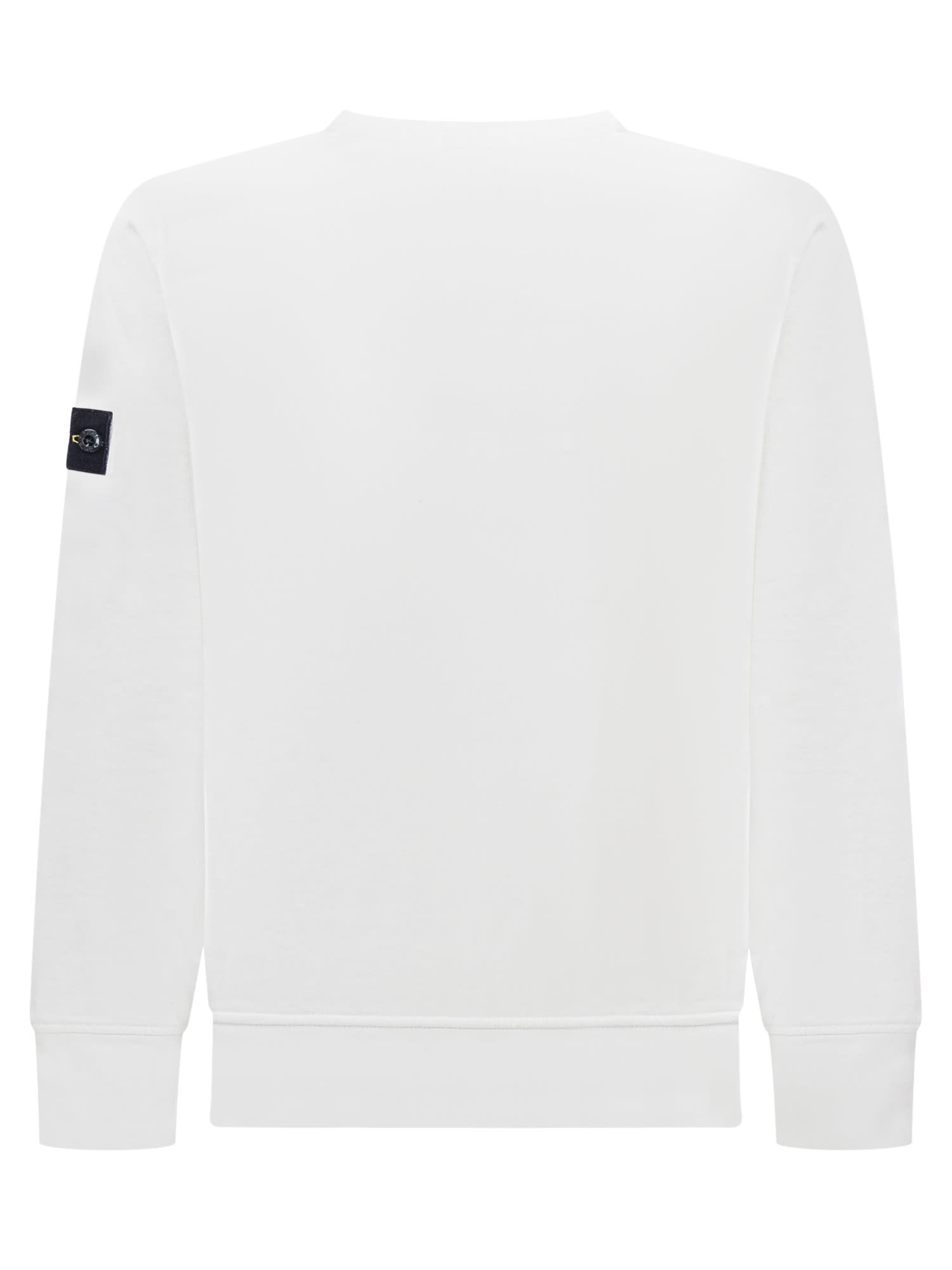 Shop Stone Island Junior Logo Sweatshirt In White