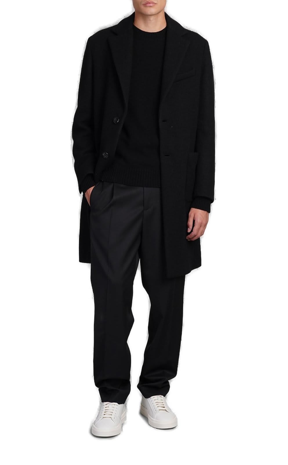 Shop Barena Venezia Baron Button-up Coat In Black