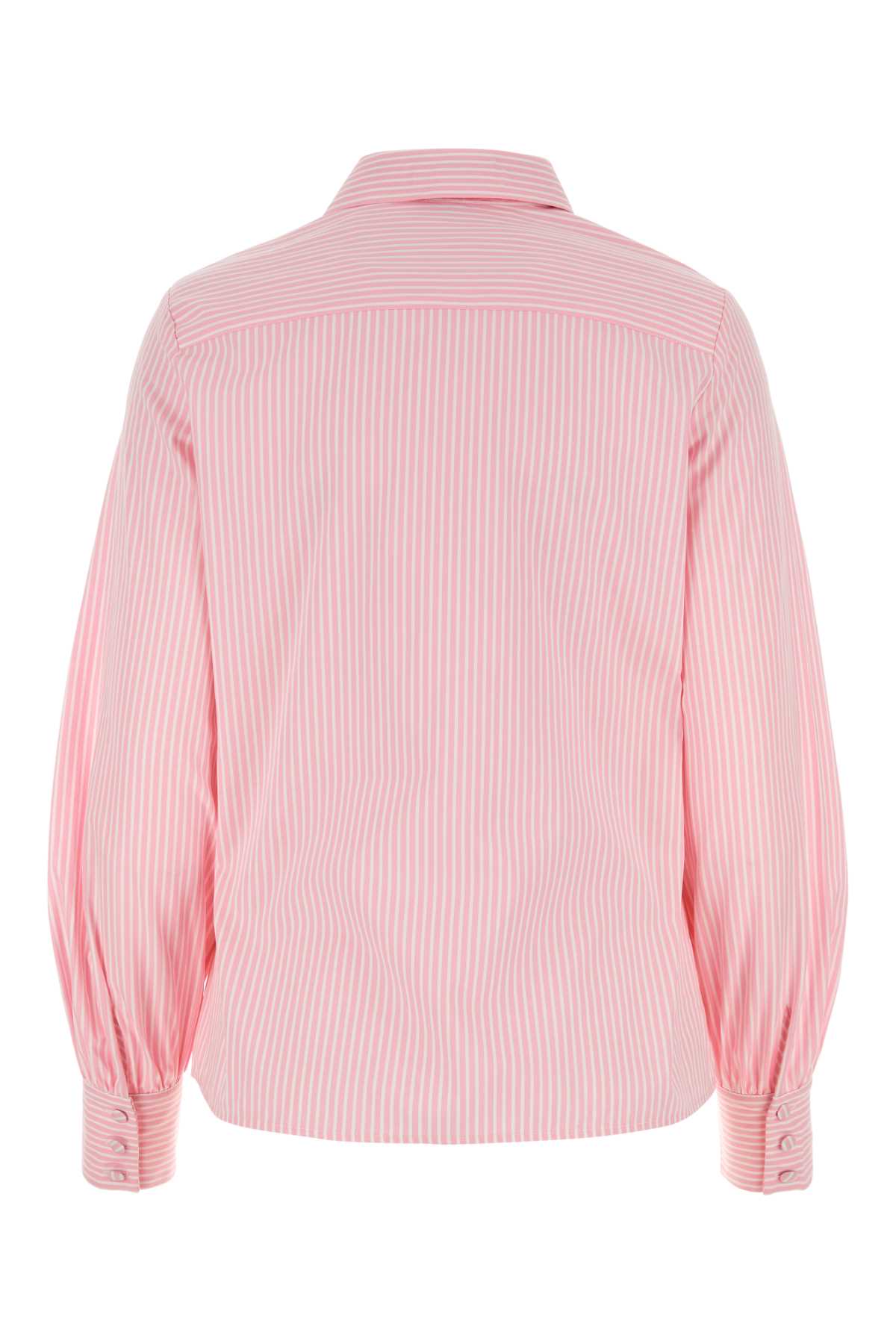 Shop Etro Embroidered Poplin Shirt In Pink