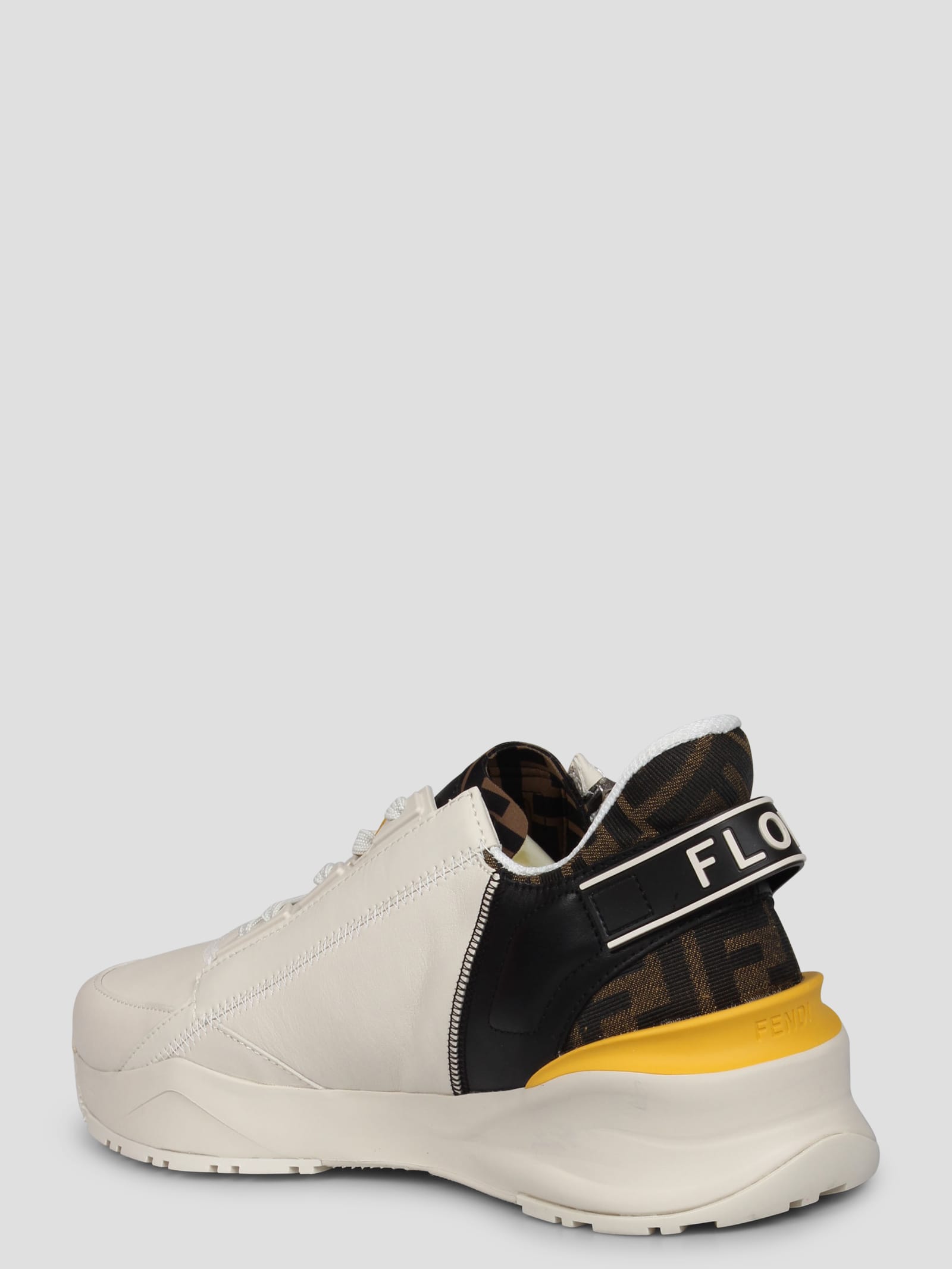 Shop Fendi Flow Sneakers In White