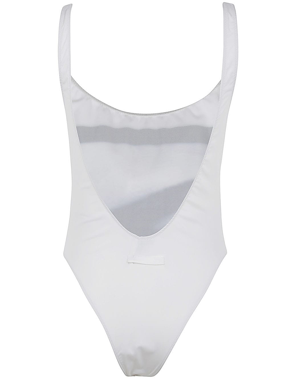 Shop Jean Paul Gaultier Jersey Swimsuit Printed Eyes In White Black