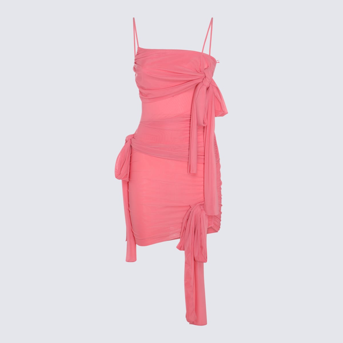 Pink Strech Padded Mini Dress