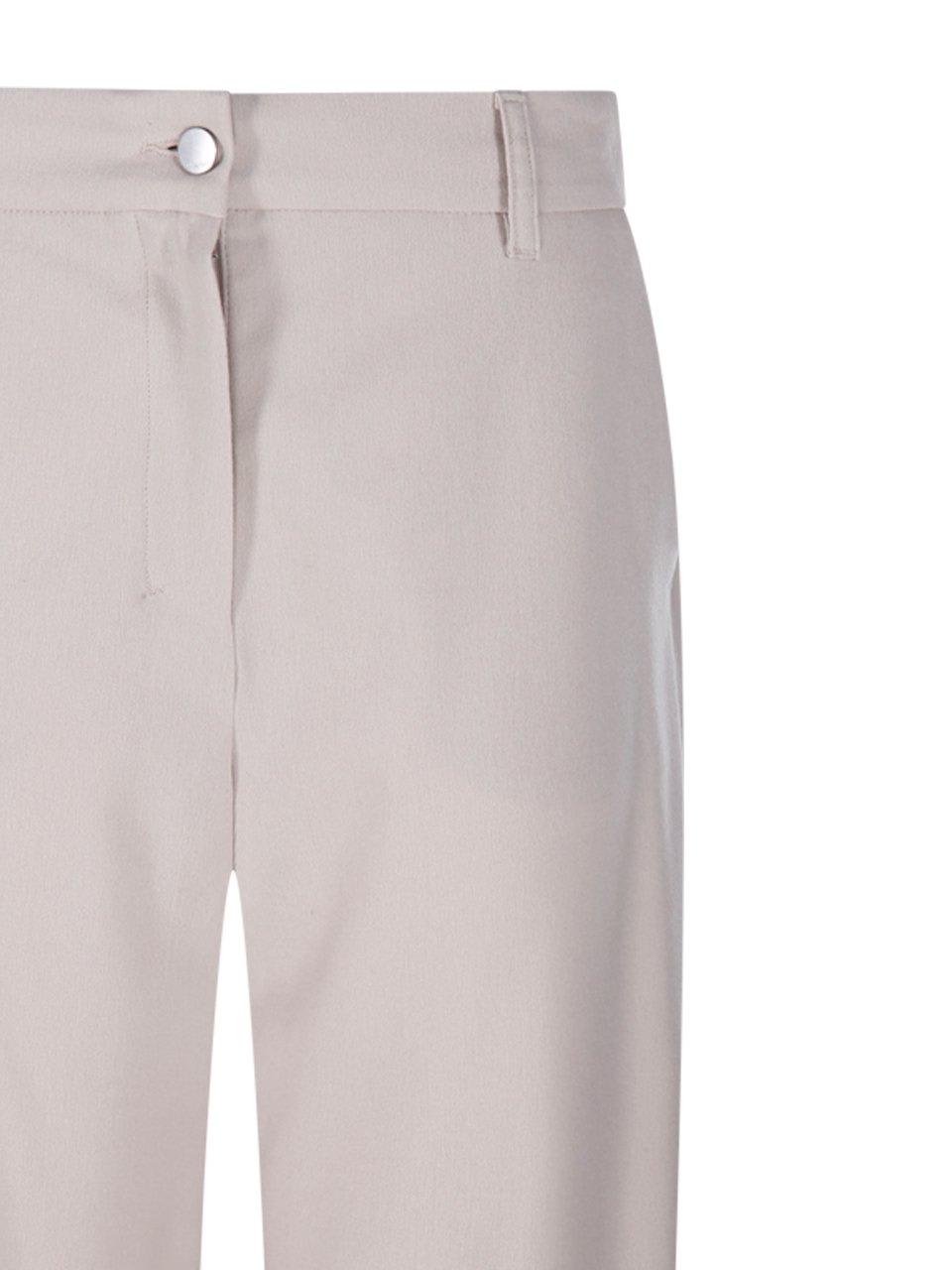 Shop 's Max Mara Button Detailed Straight Leg Trousers In Ecru