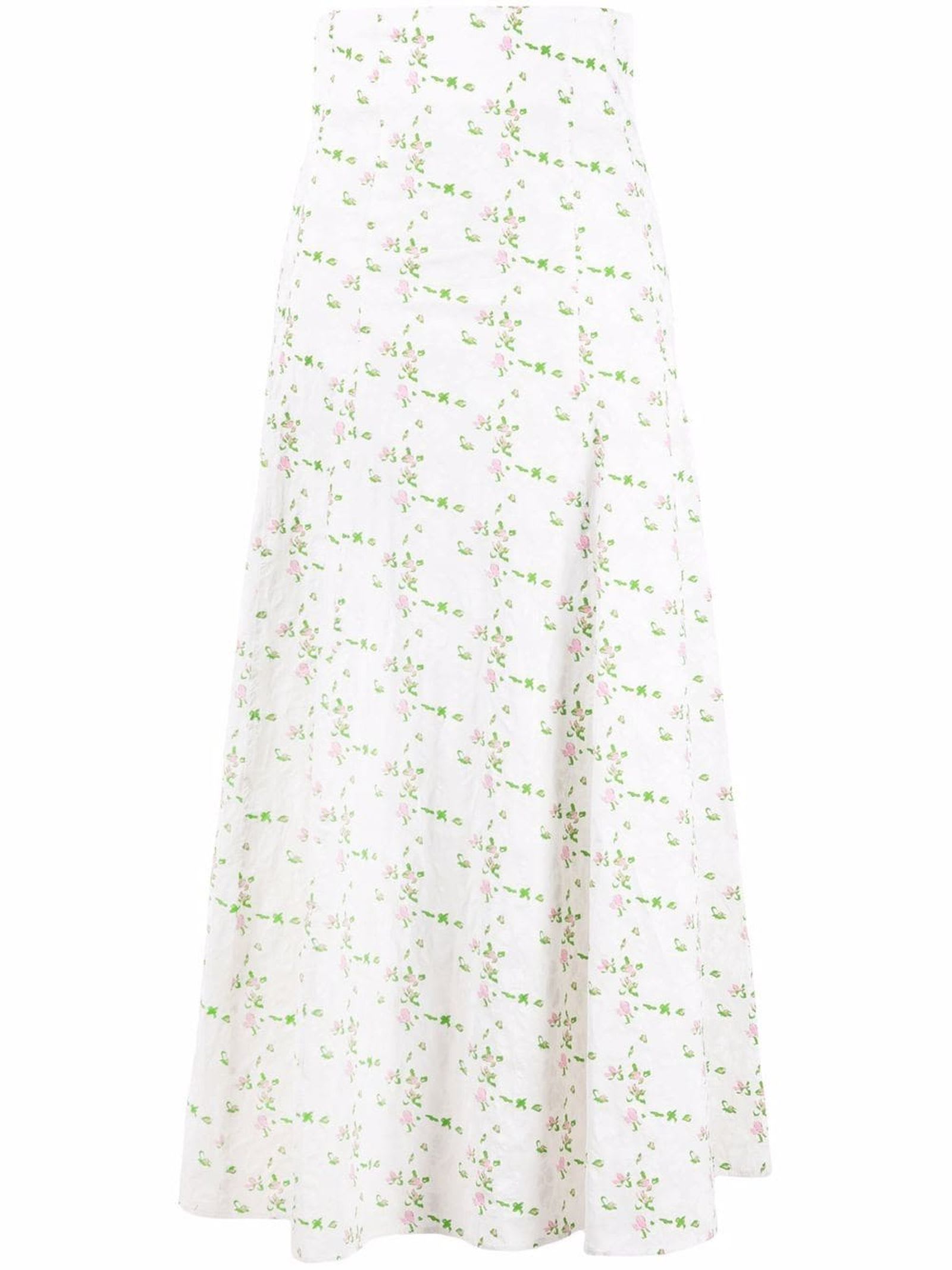 Philosophy di Lorenzo Serafini White Cotton Longuette Skirt