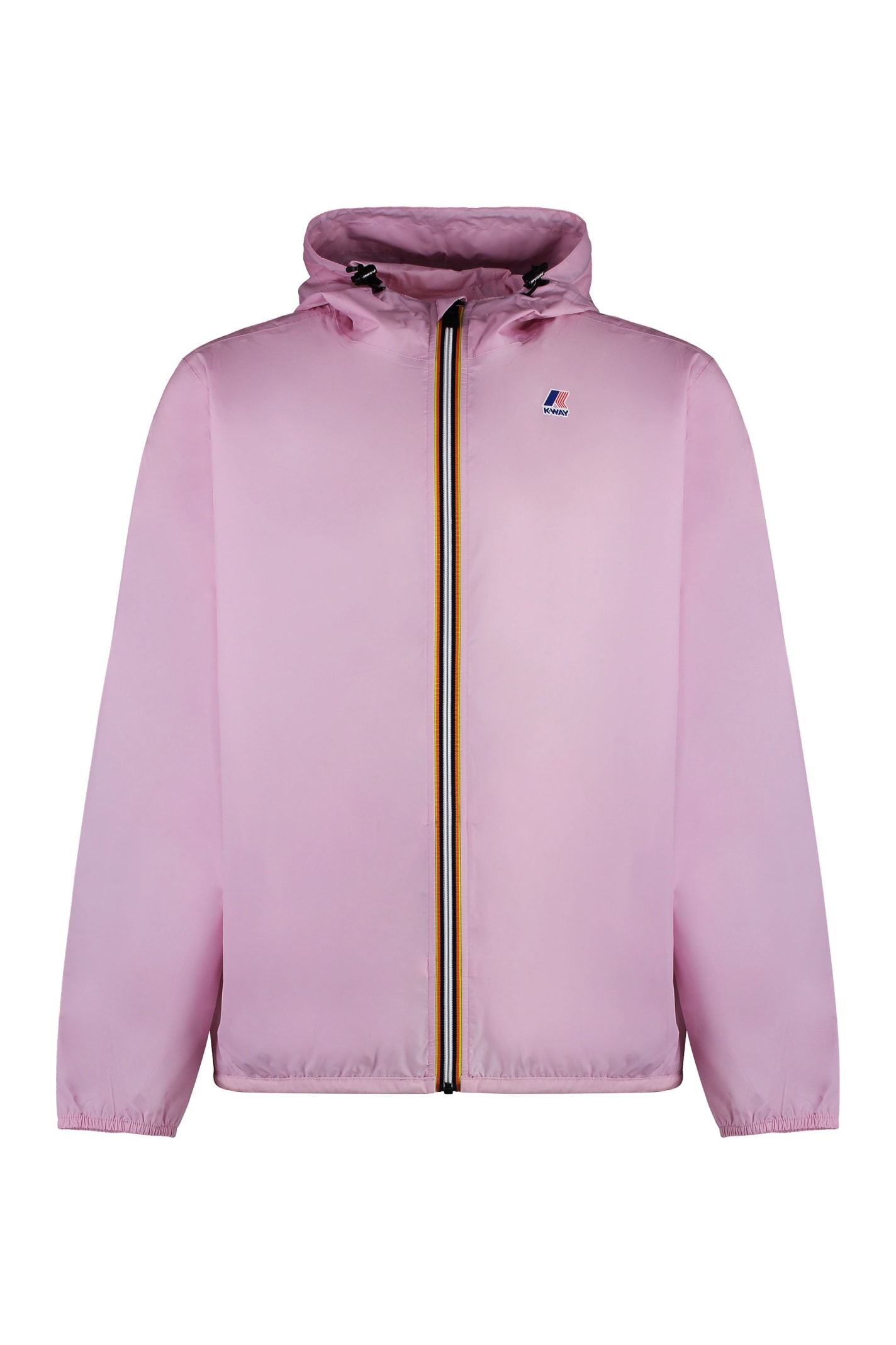 K-way Claude Hooded Nylon Jacket In Pink