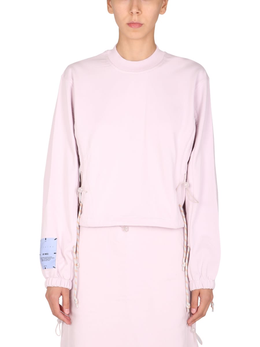 Shop Mcq By Alexander Mcqueen Drawcord Sweatshirt In Lilac