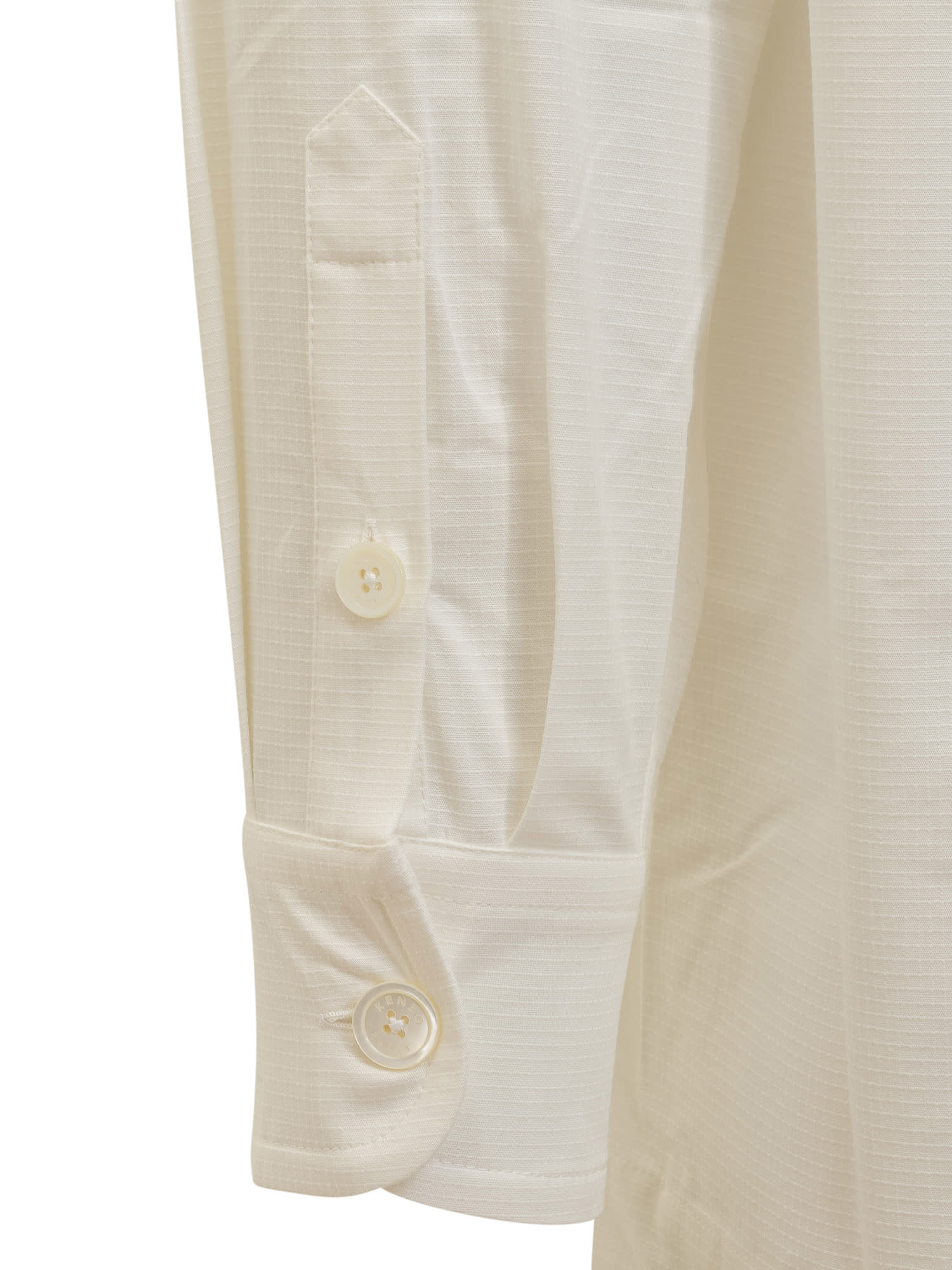 Shop Kenzo Oversized Shirt In Blanc Casse
