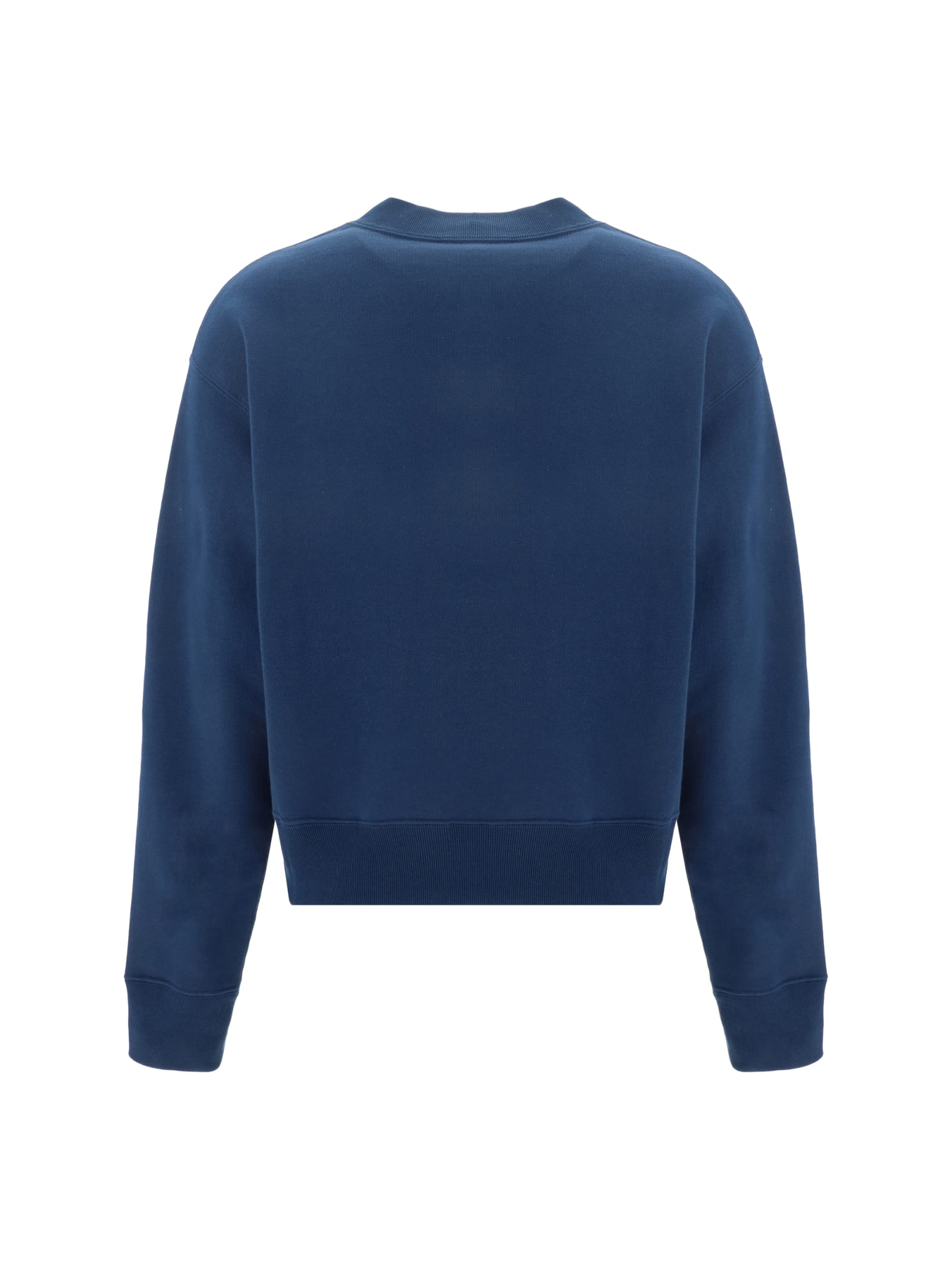 Chloé Cropped Round Neck Sweatshirt Clothing In Blue