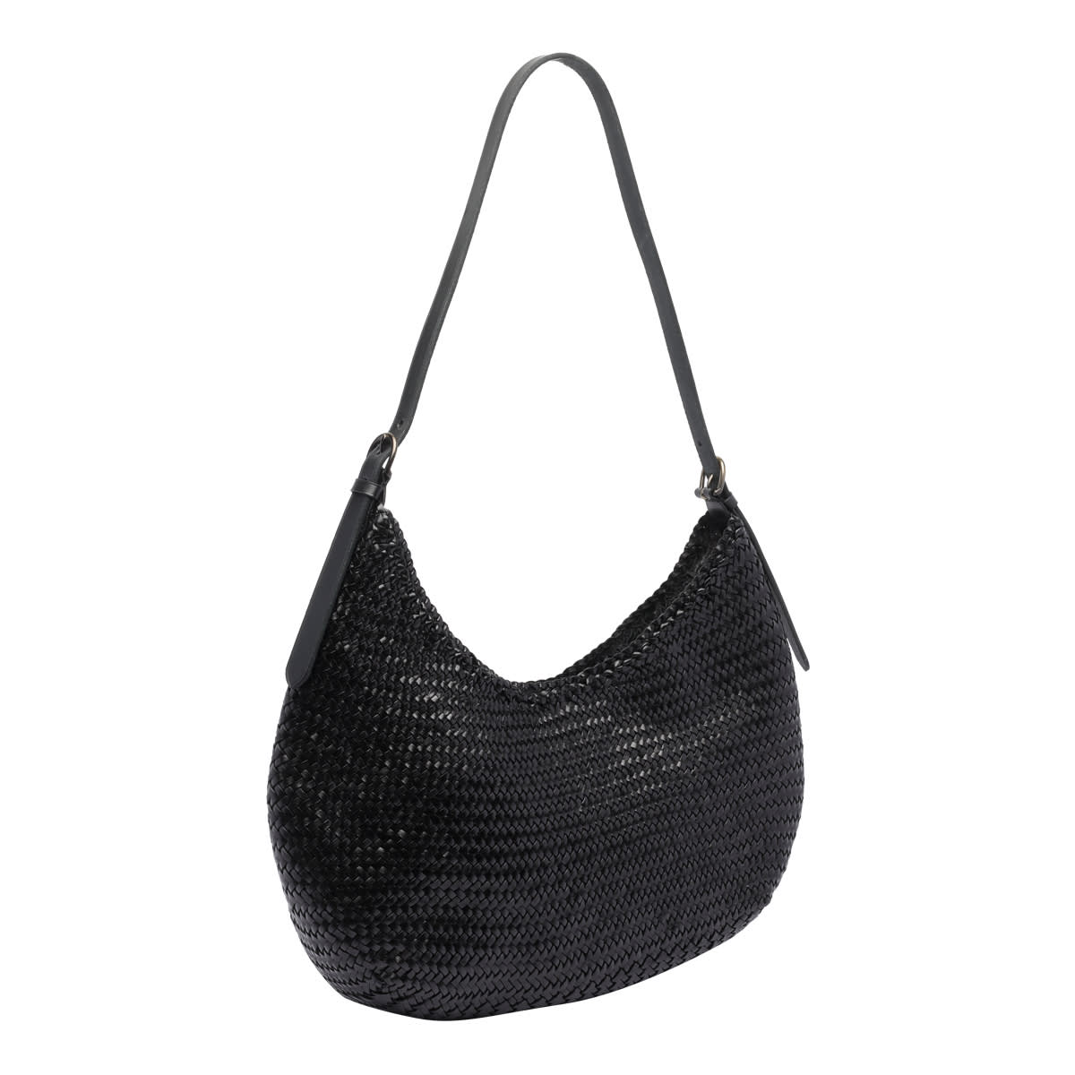 Dragon Diffusion Leather Slouchy Shoulder Bag With Woven Texture