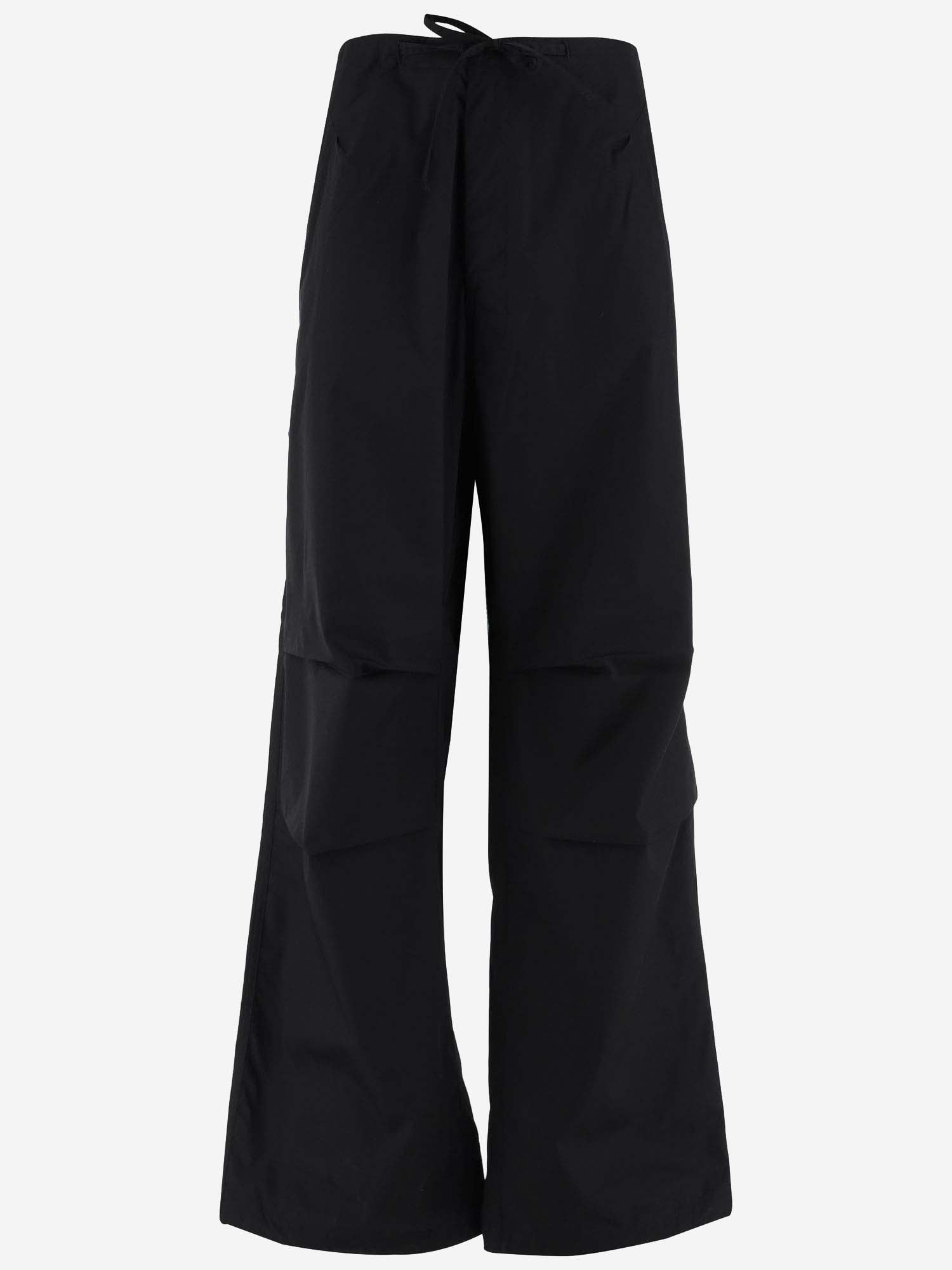 Shop Darkpark Cotton Pants In Black