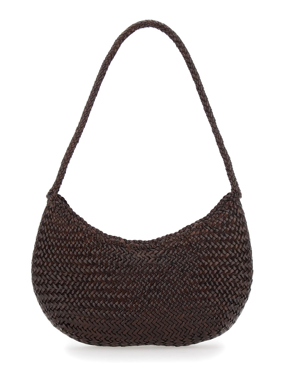 Dragon Diffusion Nova Luna 3mm Mini Moon Shape Hobo 27x18x4 Cm Shoulder Bags Brown In Brown