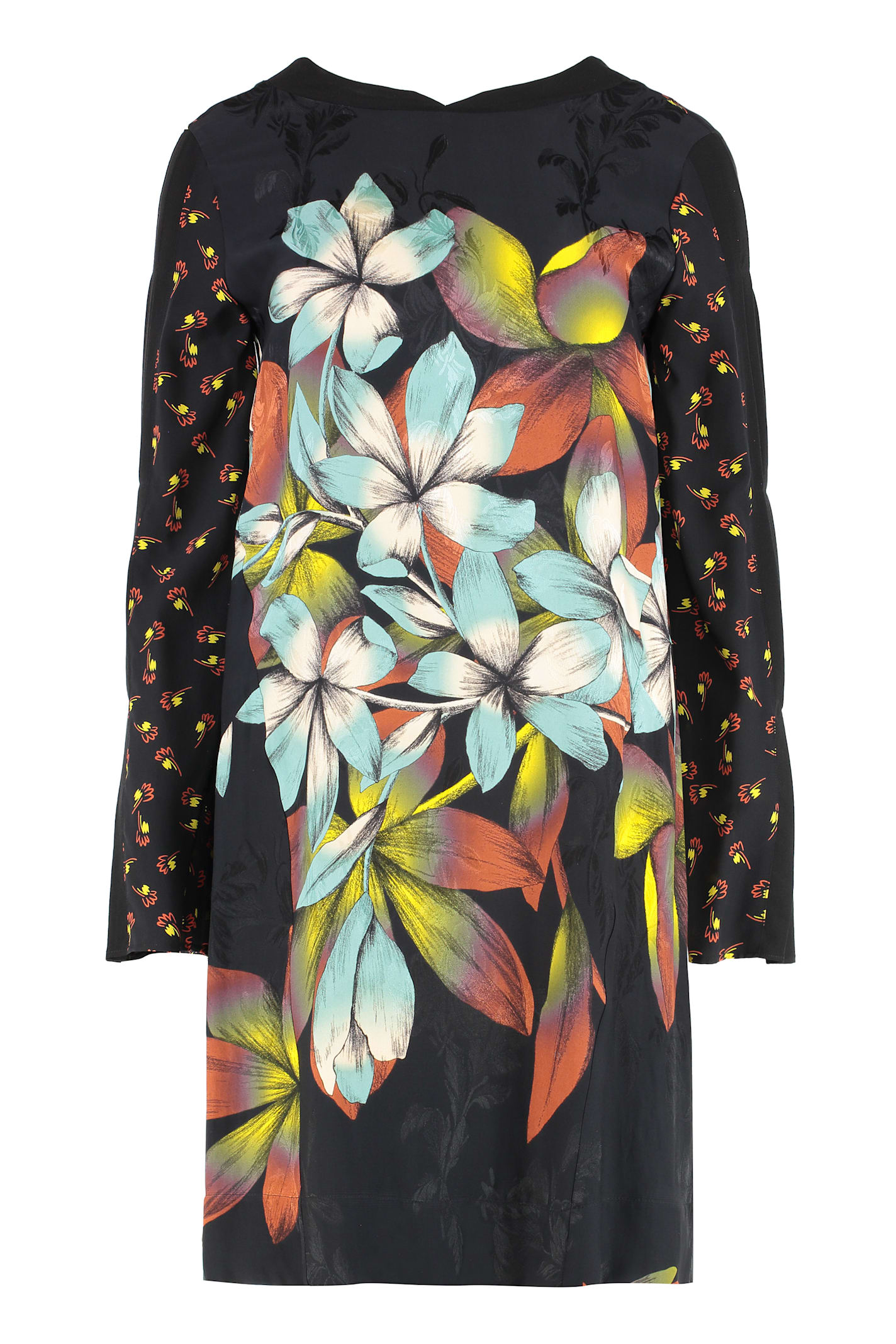 Etro Printed Silk Dress In Multi