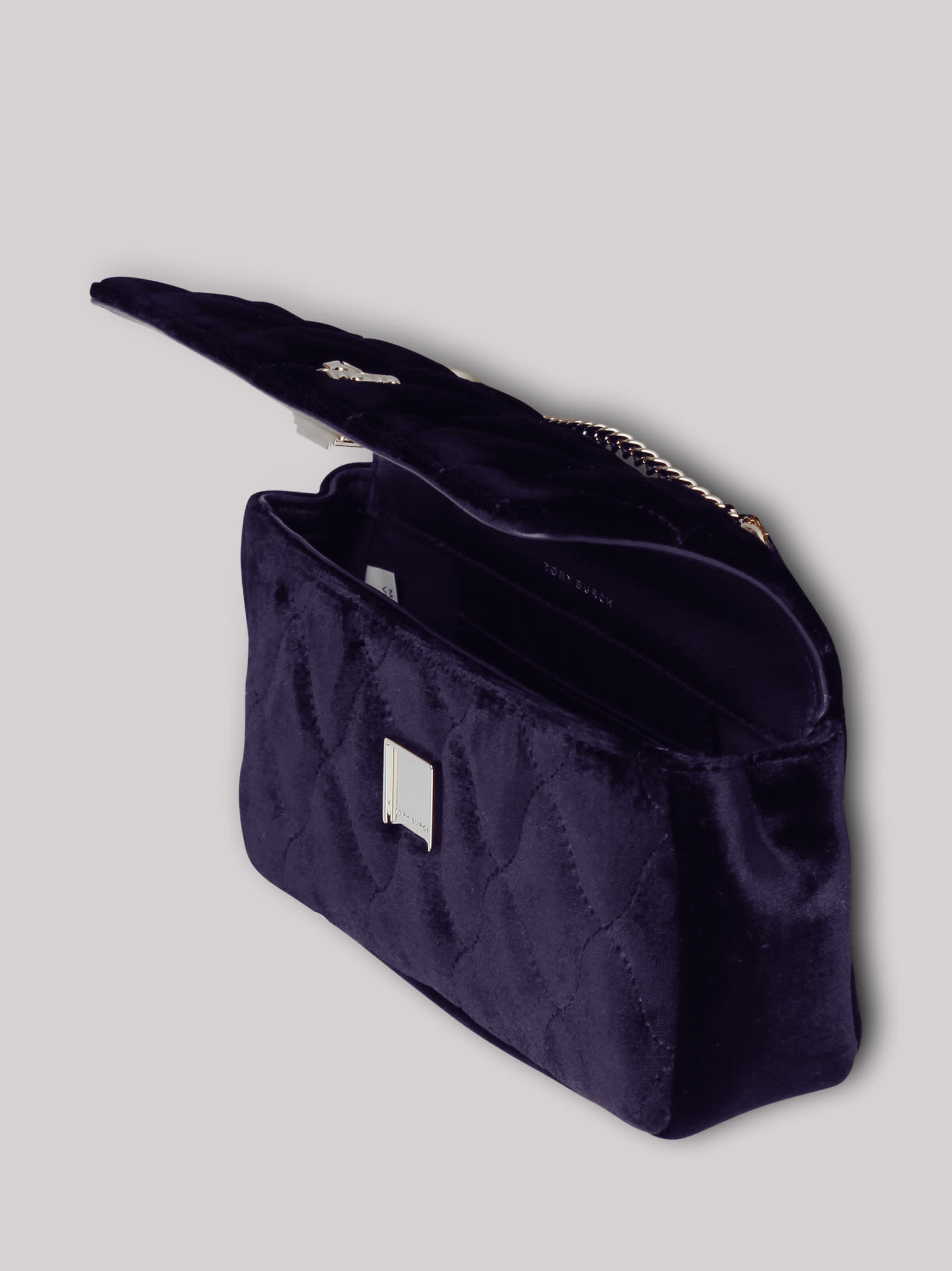 Shop Tory Burch Mini Kira Velvet Crossbody Bag