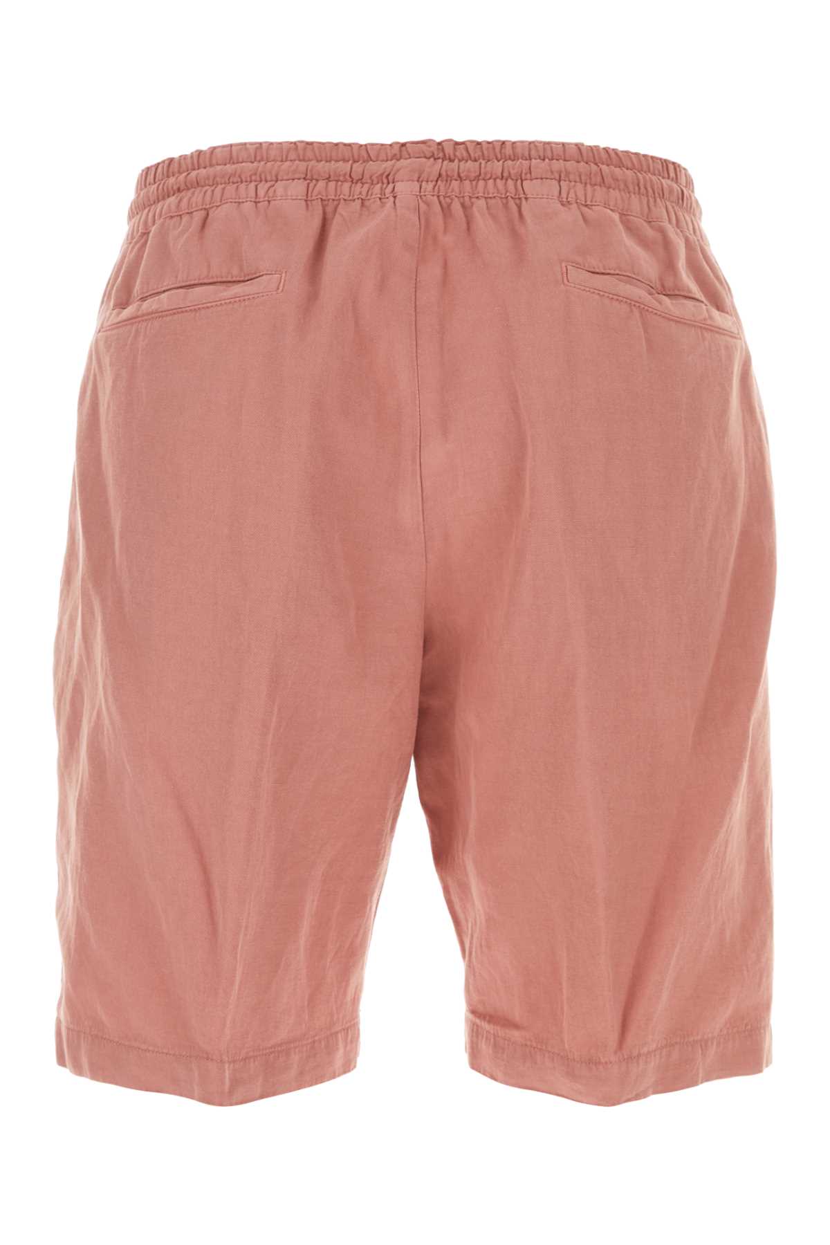 Pt01 Pink Lyocell Blend Bermuda Shorts In Rosa