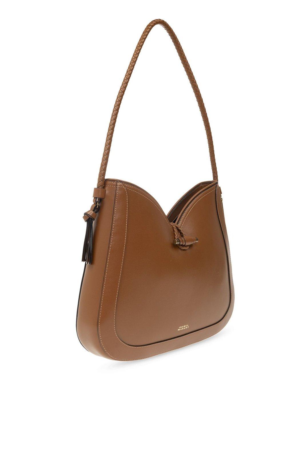 Shop Isabel Marant Vigo Toggle Fastened Shoulder Bag In Brown