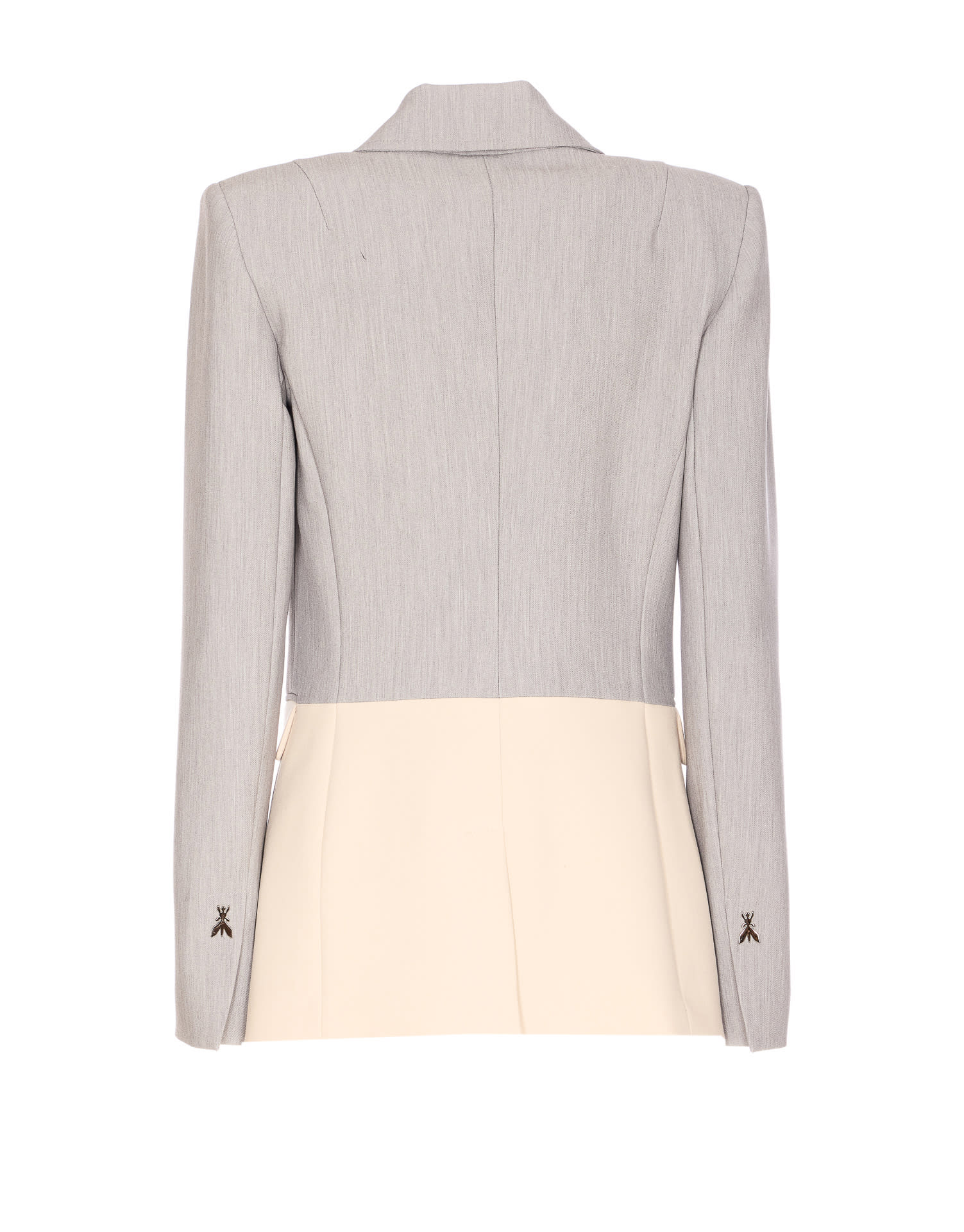 Patrizia Pepe Color Block Jacket In Grey