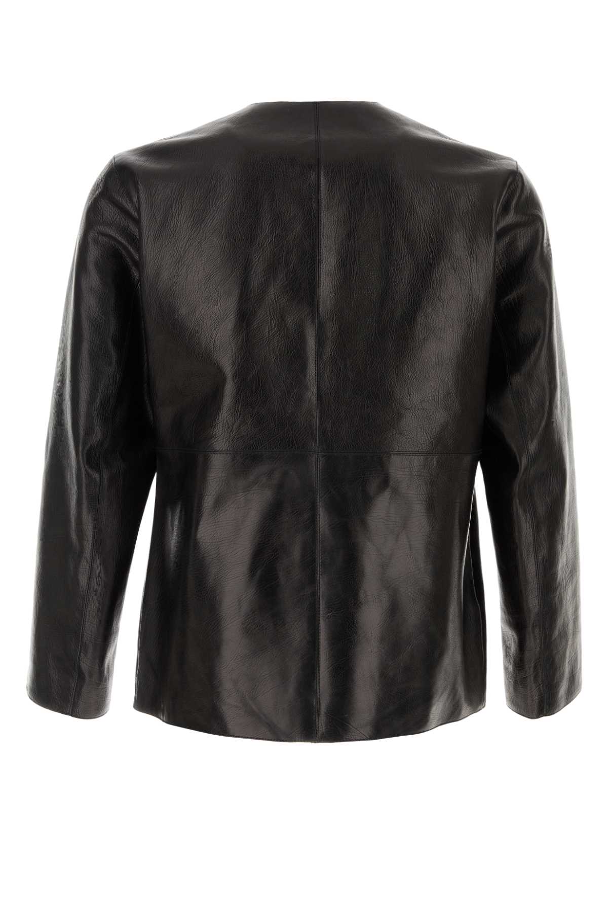 Namacheko Giacca In Pelle Nera  Uomo In Black