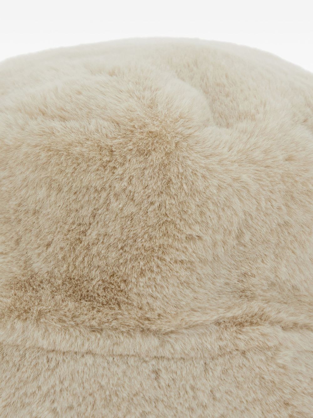 Apparis Amara White Bucket Hat In Ecofur Woman In White