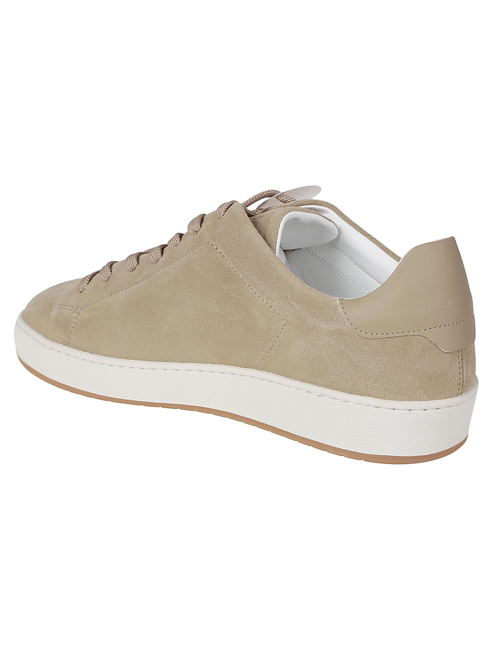 Hogan Rubber Sole Sneakers Perforated Detailing In Natural