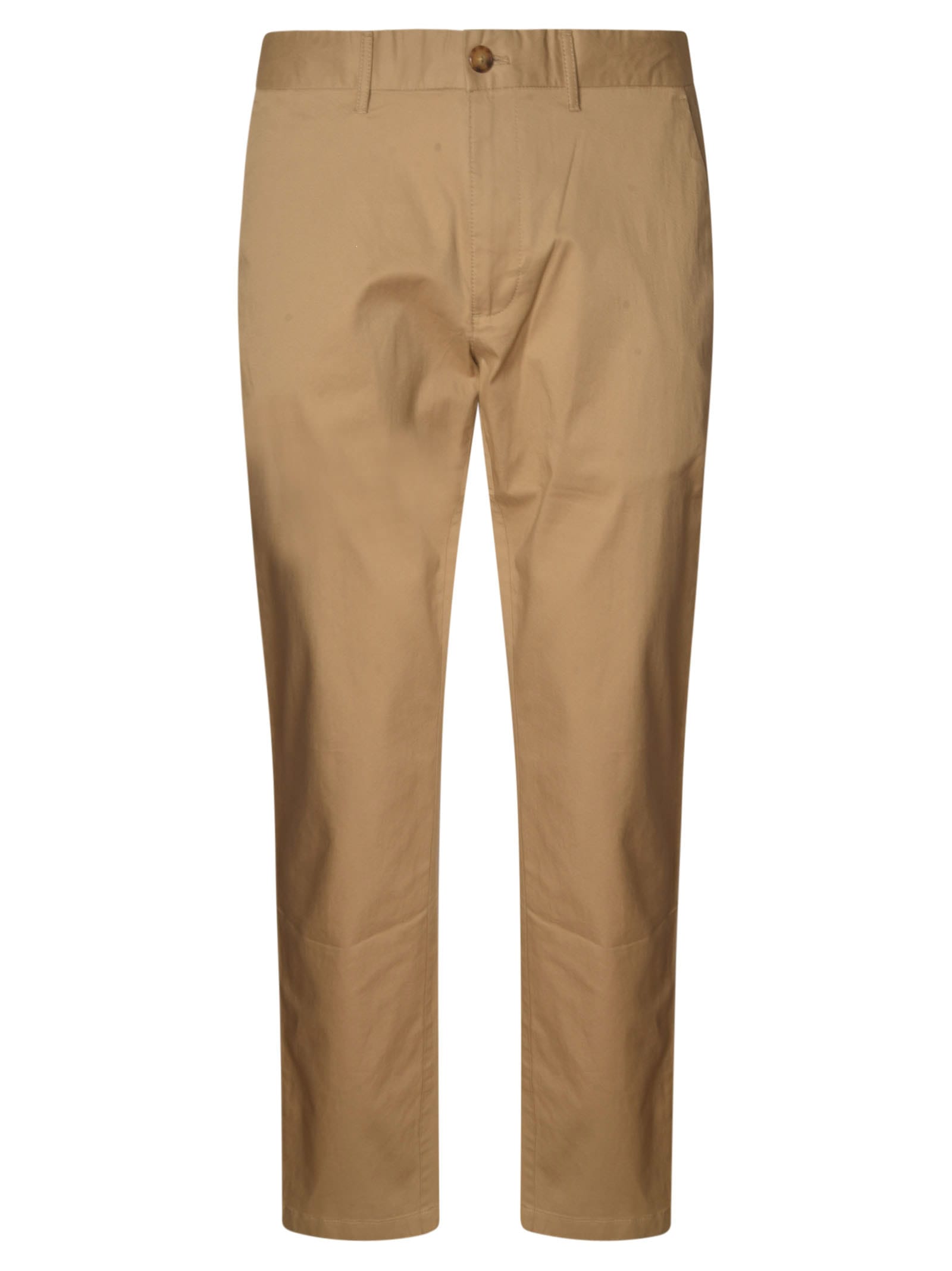 Regular Plain Cropped Trousers