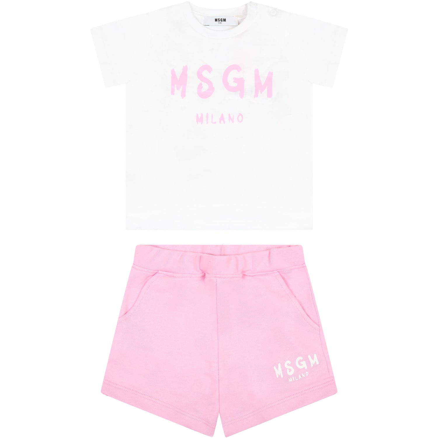 MSGM Multicolor Suit For Baby Girl With Logo