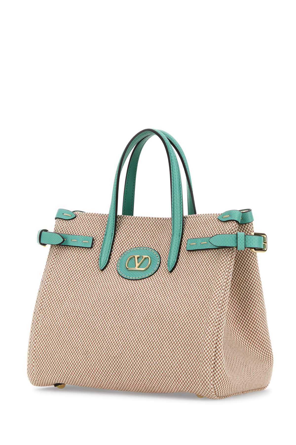Shop Valentino Two-tone Canvas Antibes Handbag