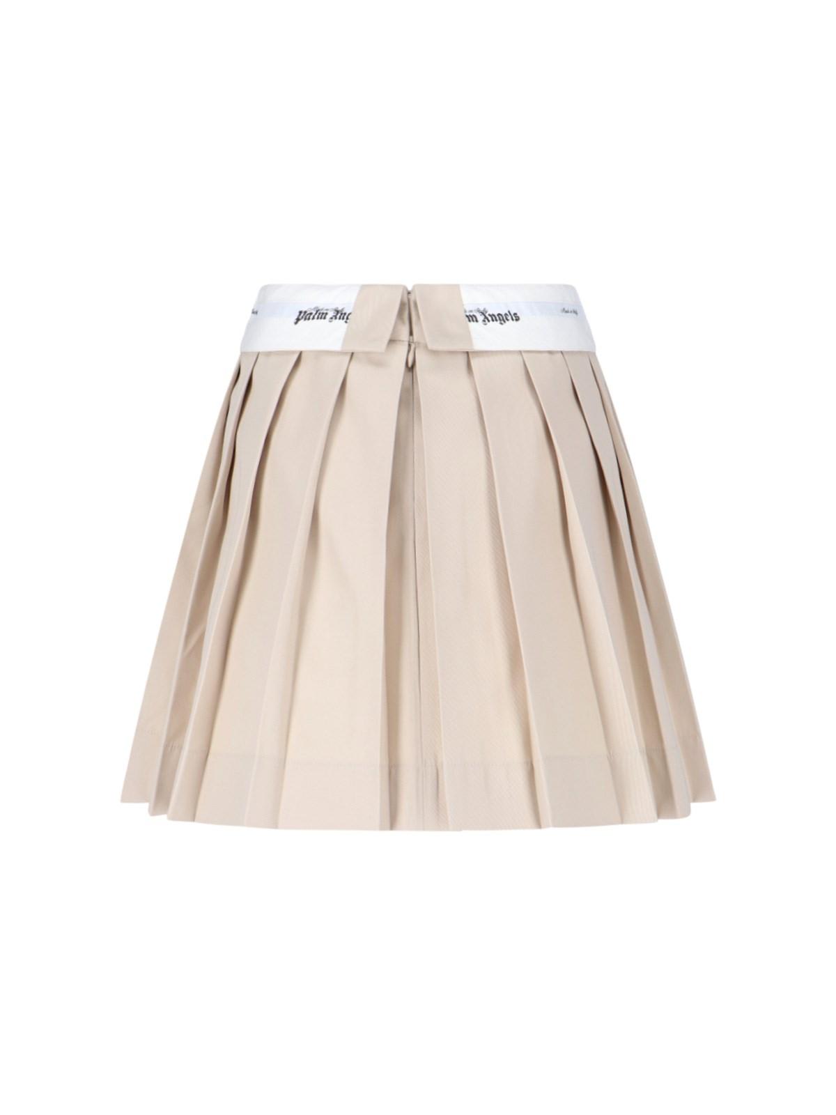 Palm Angels Miniskirt With Back Pleats