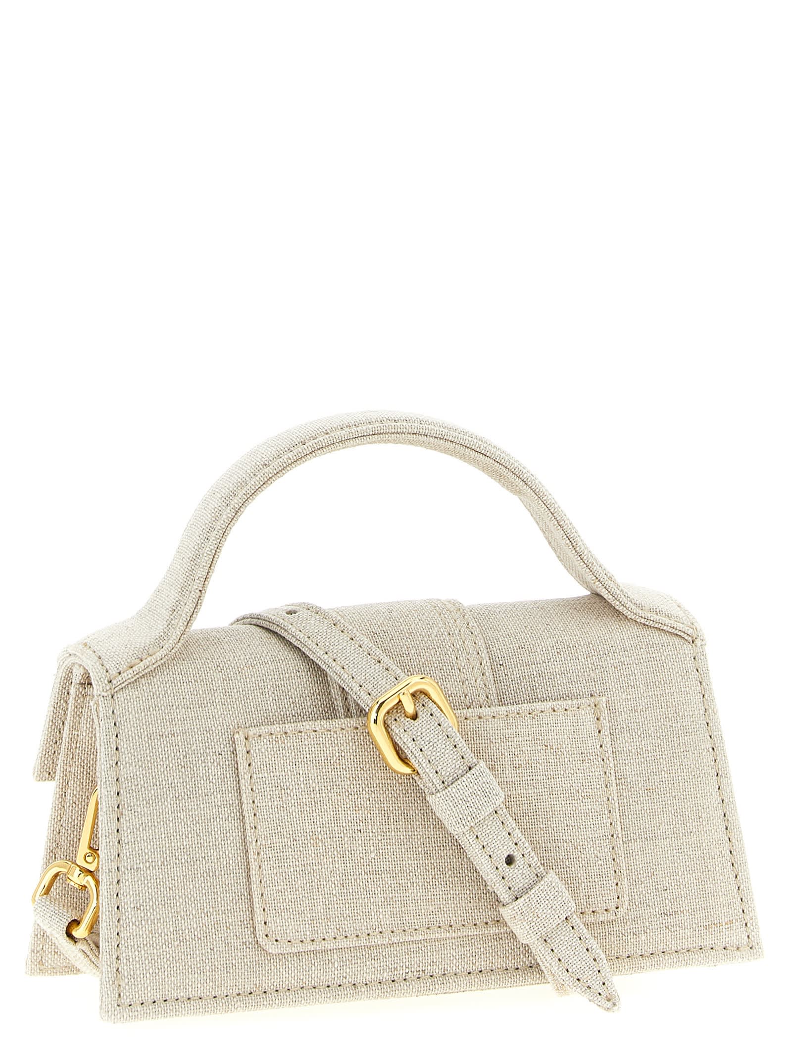 Jacquemus Le Bambino Logo-lettering Cross Body Bag In Neutral