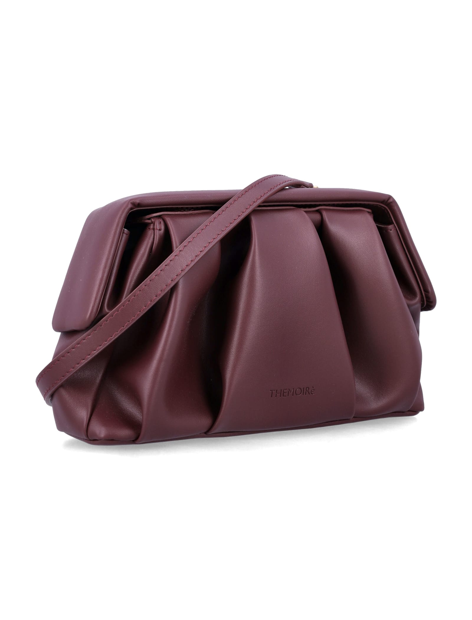 Themoirè Afrodite Vegan Leather Clutch In Black