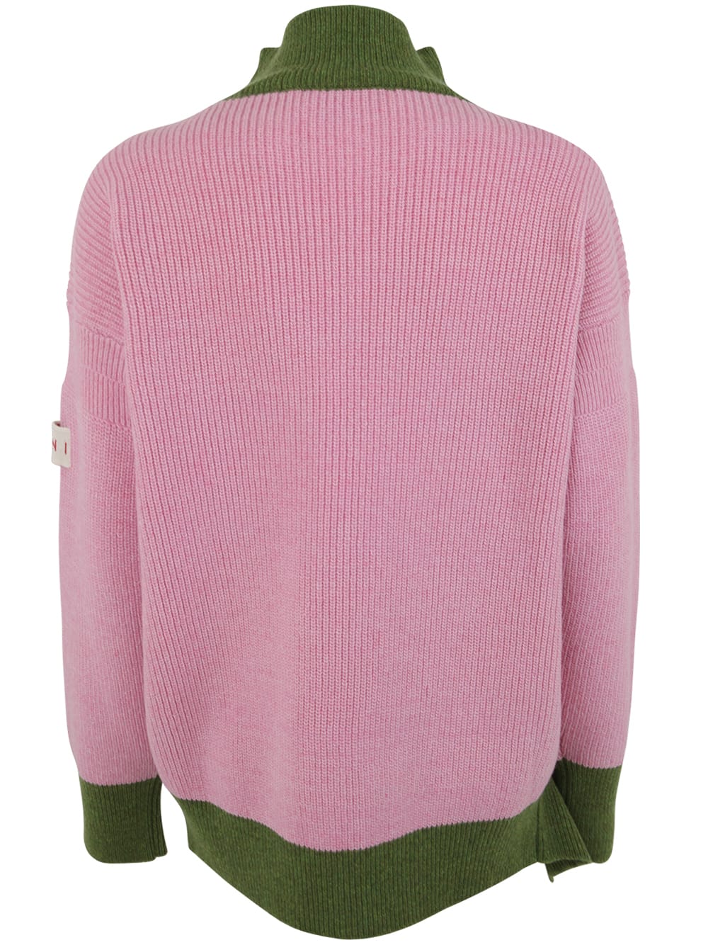 Shop Marni Crew Neck Long Sleeves Loose Fit Sweater In Cinder Rose