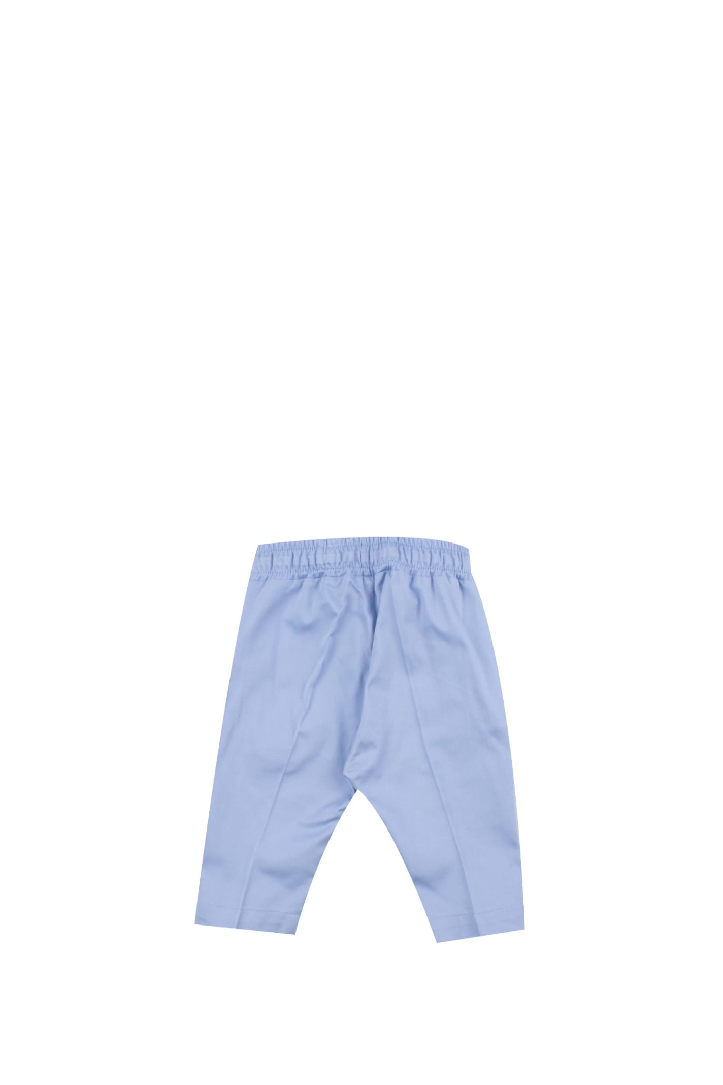 Shop Manuel Ritz Cotton Pants In Light Blue