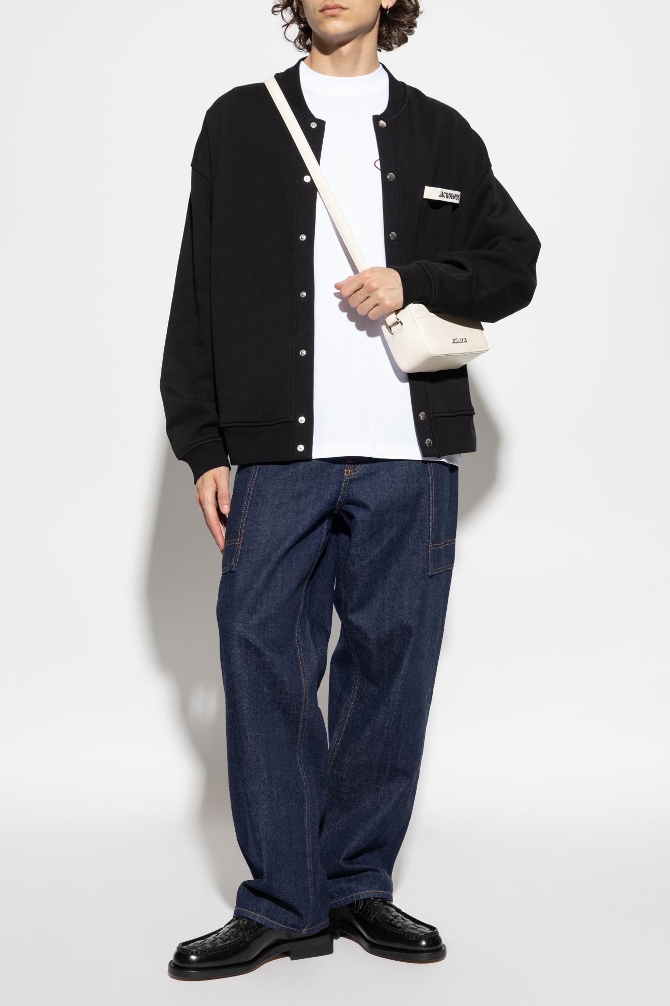 Jacquemus Mens Station Patch White Stazione Brand-patch Cotton-jersey T-shirt In White