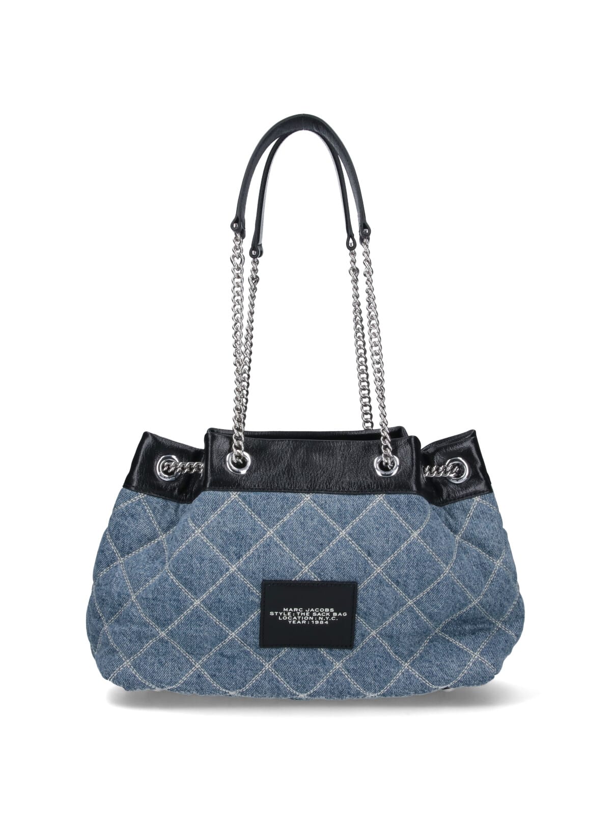 Marc Jacobs Medium Denim Bag The Quilted Chain Sack
