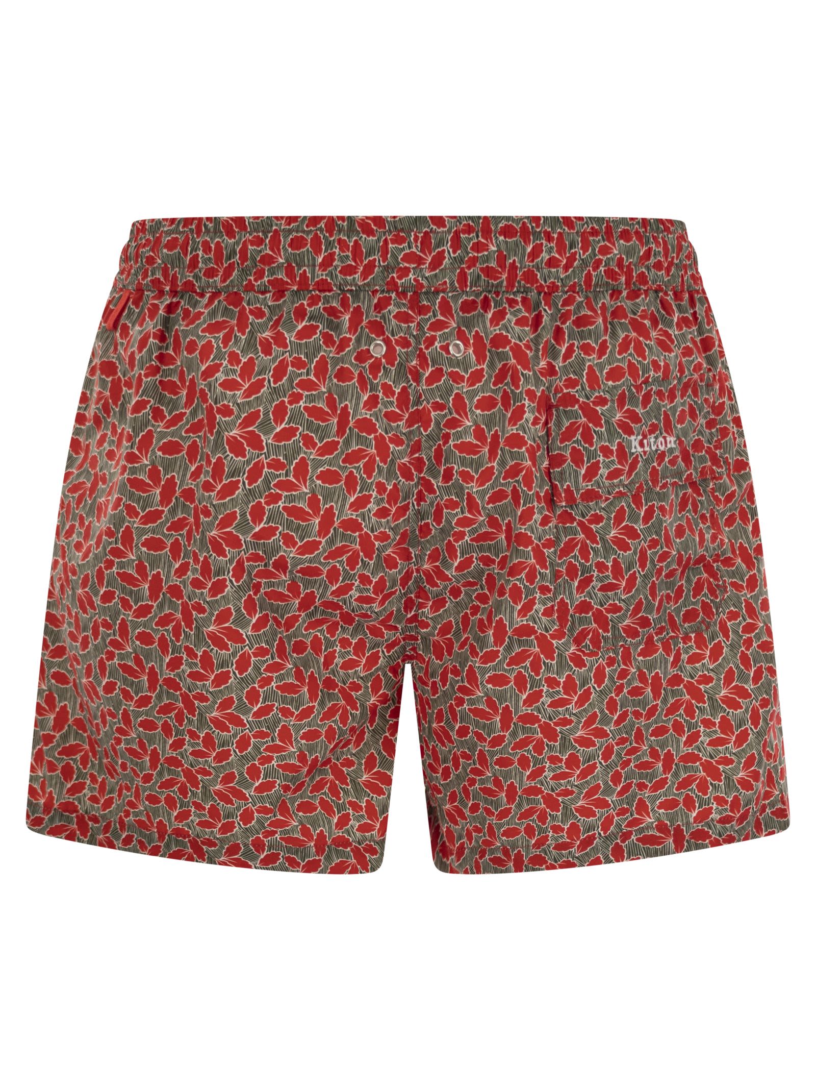 Kiton Men Patterned Beach Boxers In Red
