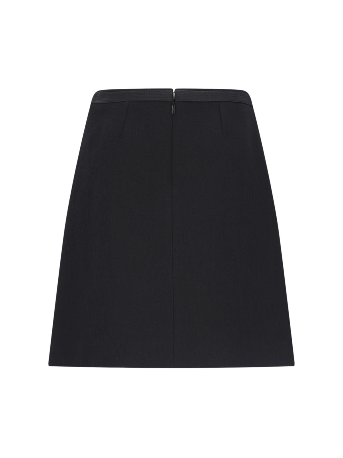 Shop Versace Flared Mini Skirt Medusa 95 In Black