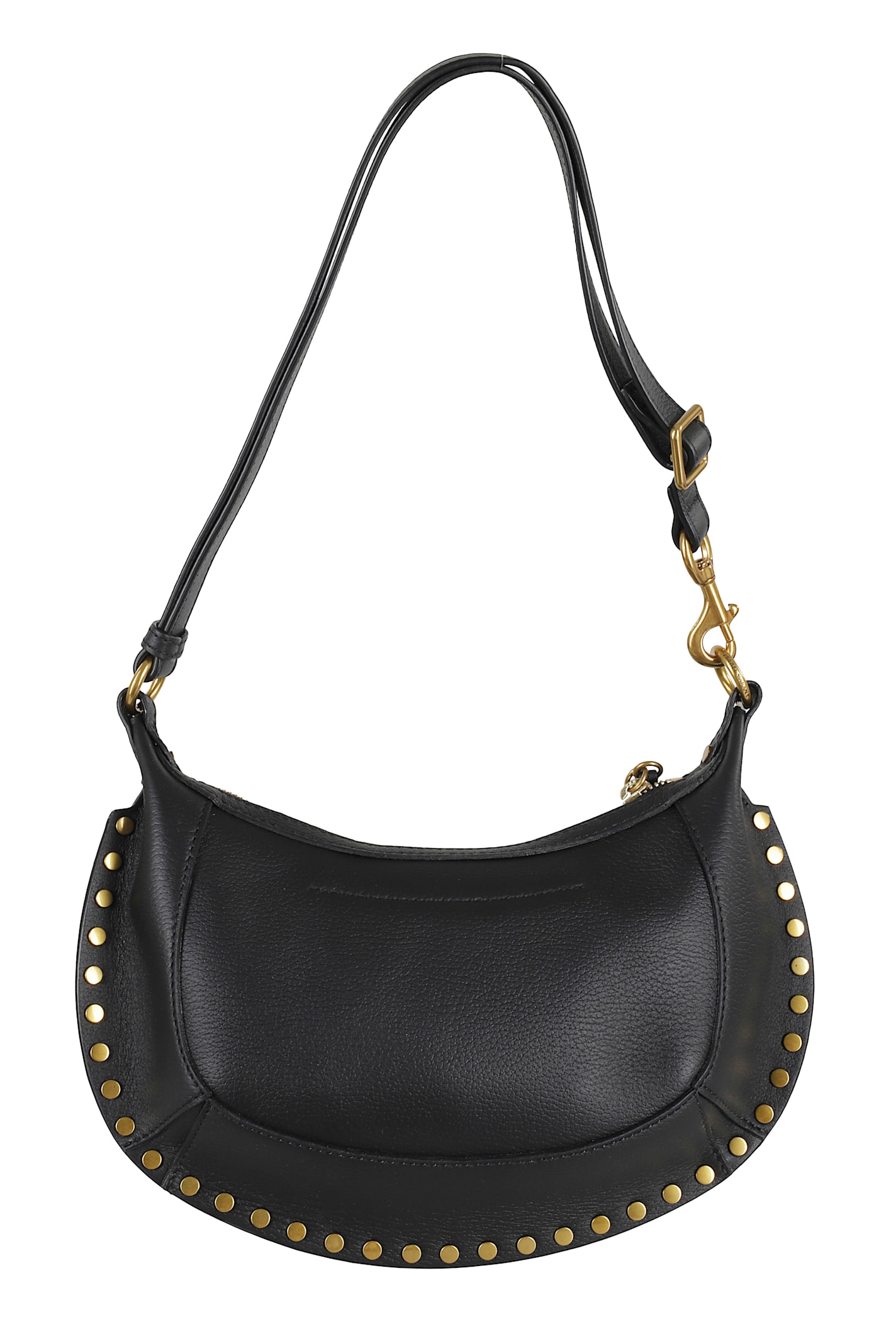 Isabel Marant Oskan Moon Studded Shoulder Bags In Black