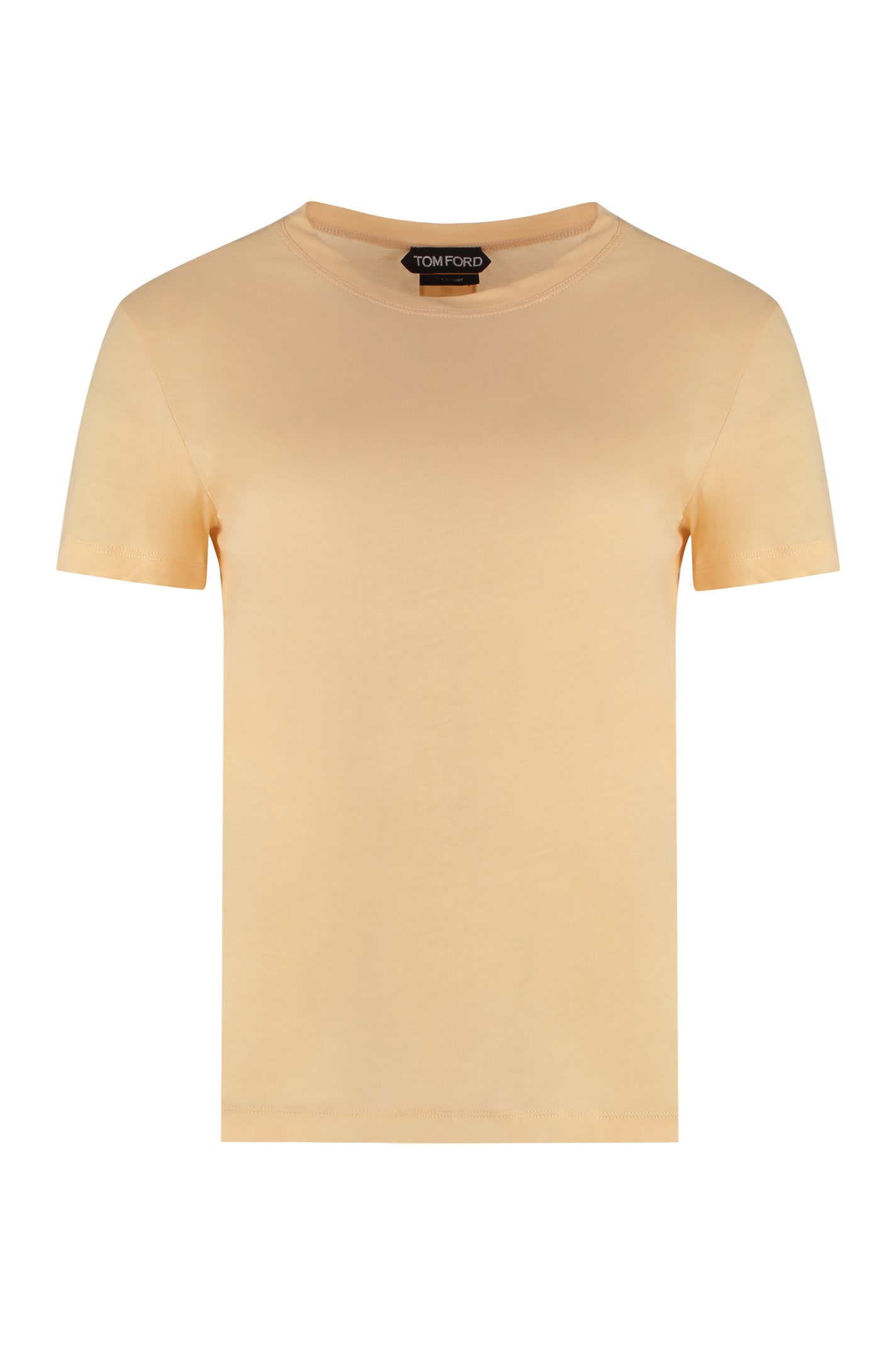 Shop Tom Ford Cotton Crew-neck T-shirt In Salmon Pink