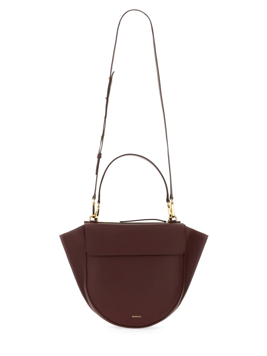 Shop Wandler Bag Hortensia Medium In Bordeaux