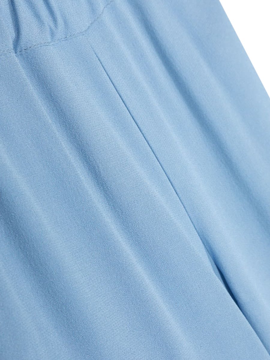 Simonetta Elasticated Wide-leg Trousers In Blue