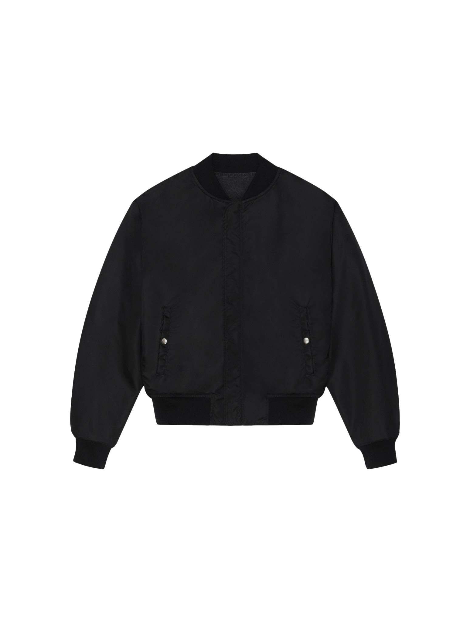 Shop Givenchy Reversible Bomber Denim In Black Khaki