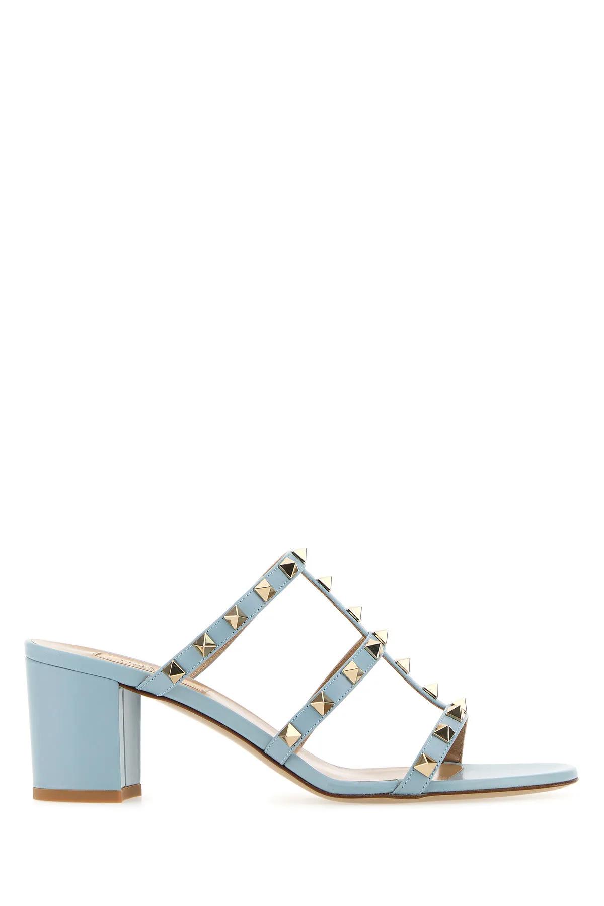 Leather Rockstud Mules