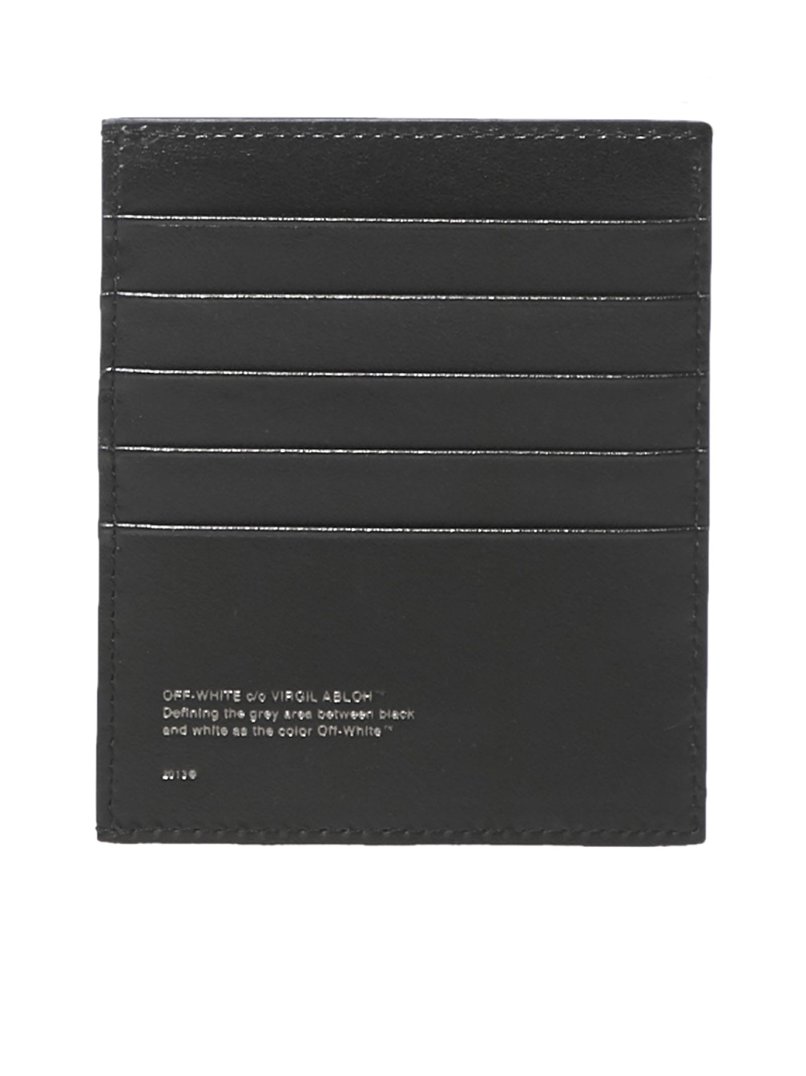 Off-white Cardholder Logo Wallet In Black White