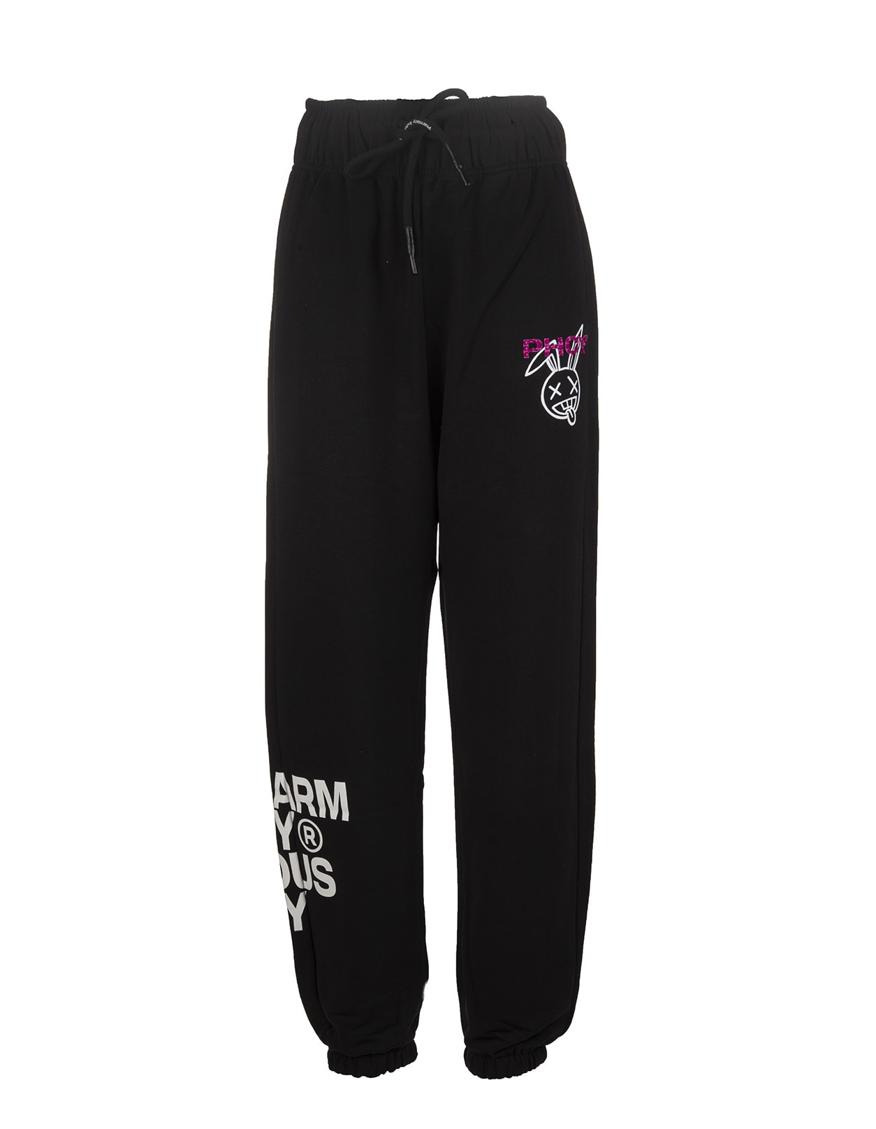 Pharmacy Industry Black Woman Joggers With Logo And Rabbit