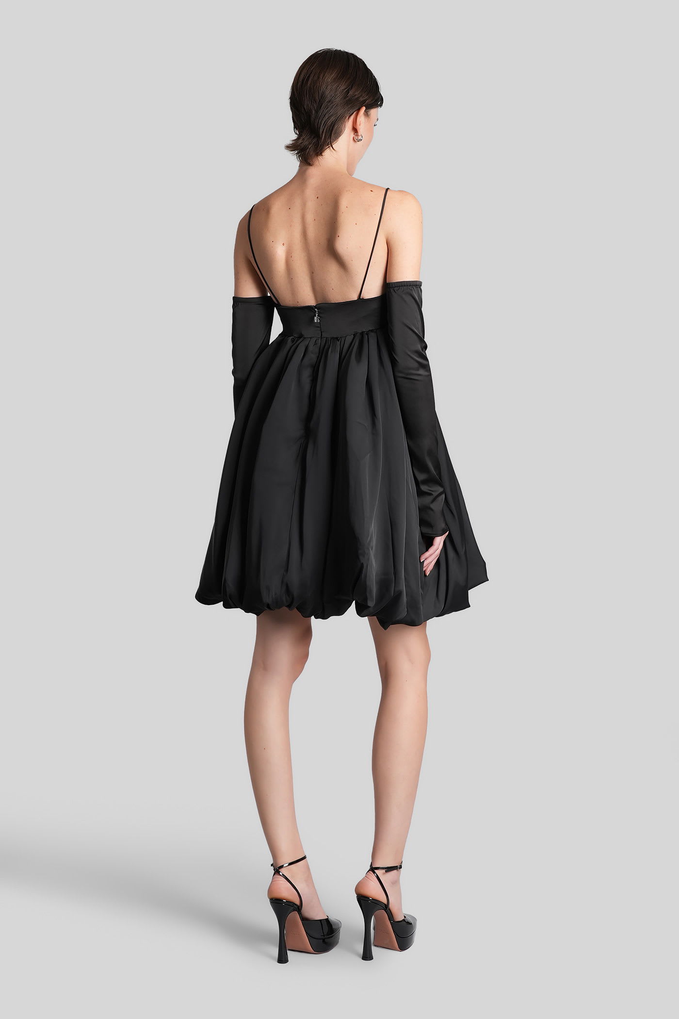 Rotate Birger Christensen Bubble Midi Dress In Black